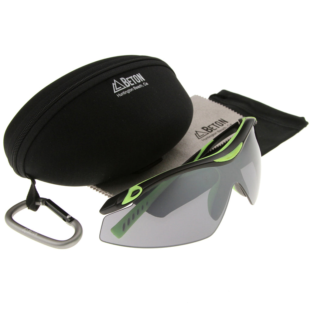 Matte Black-Green / Smoke
