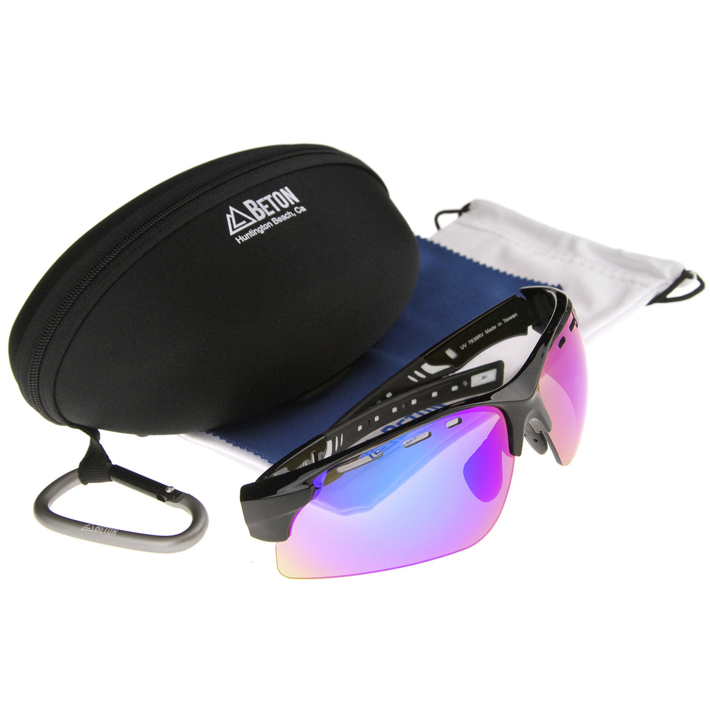 Black-Black / Blue-Purple Mirror
