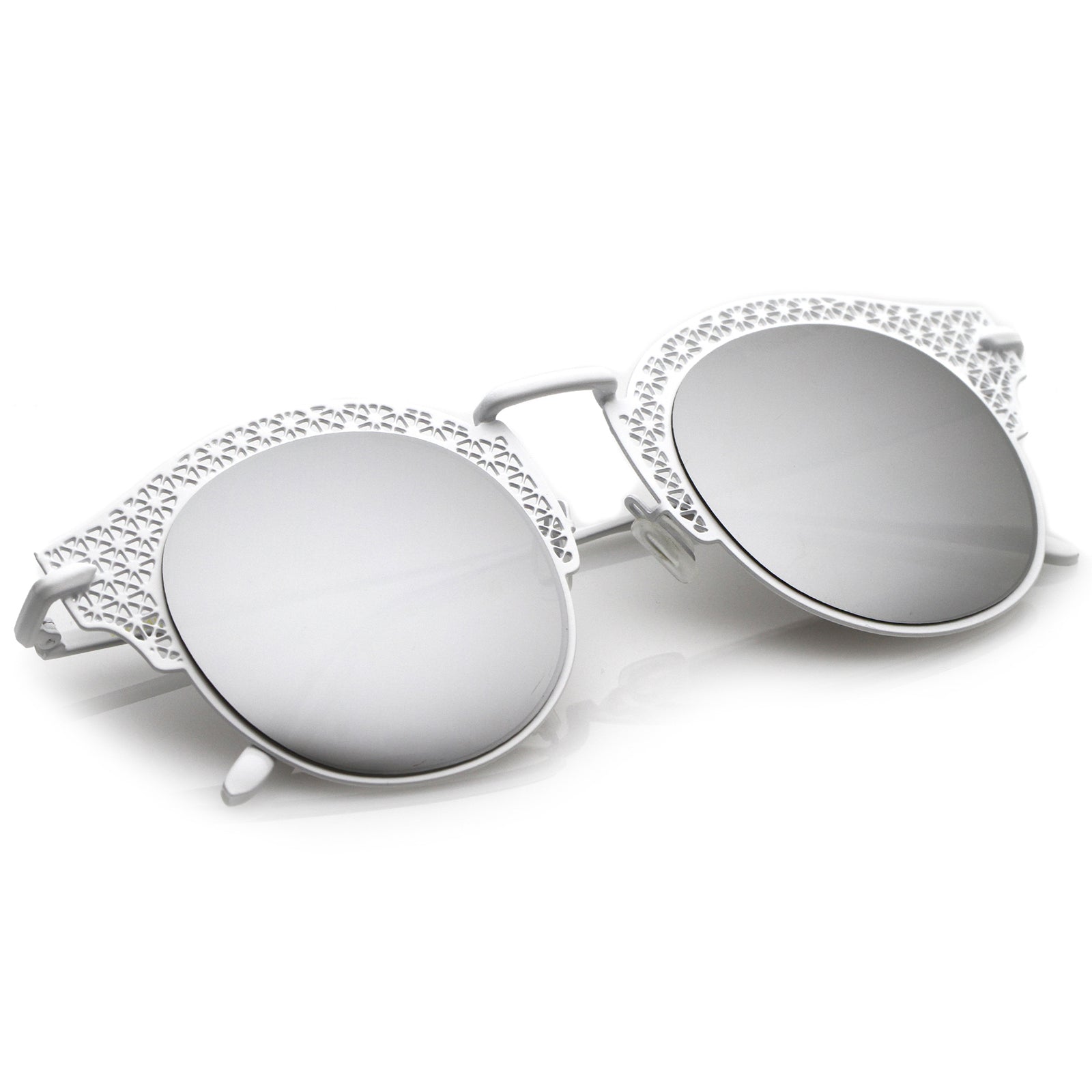 Matte White / Silver Mirror