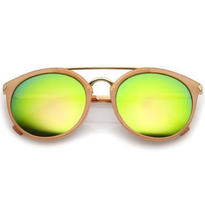 Amazon.com: Stylish Aviator Sunglasses Mirror Lens Green Neon Metal Frame  Spring Hinge : Clothing, Shoes & Jewelry
