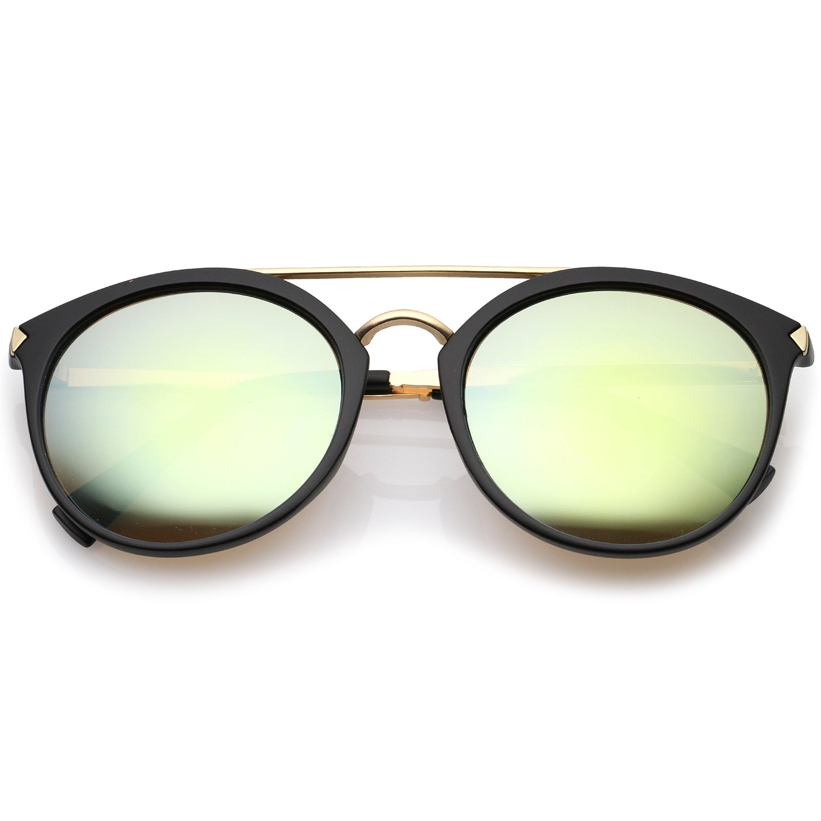 Matte Black-Gold / Green Mirror