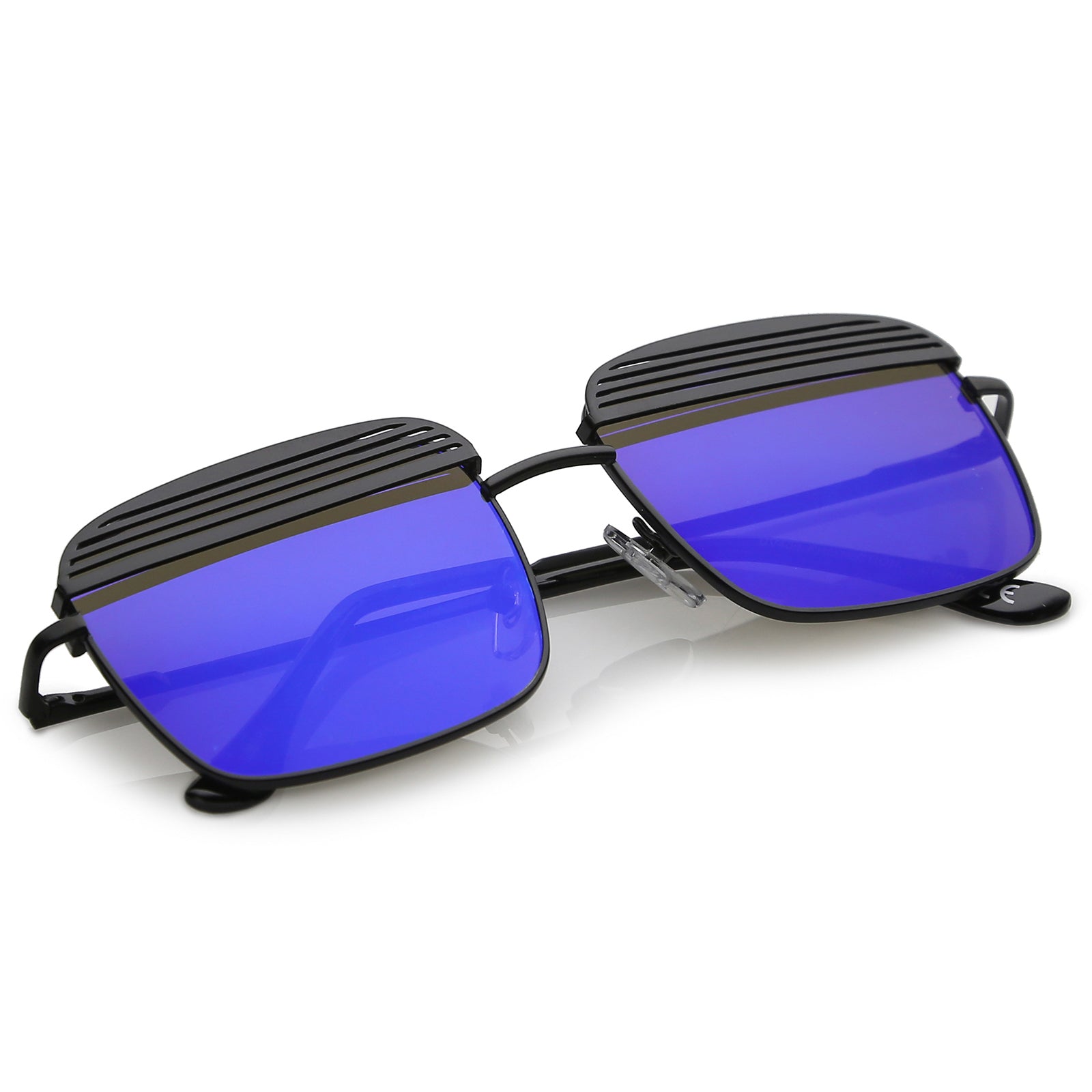 Matte Black / Blue Mirror
