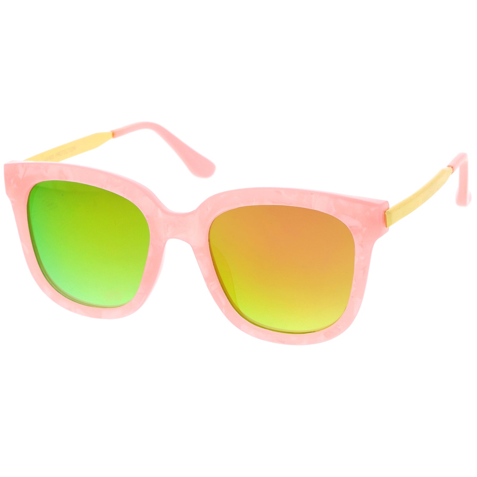 Pink-Marble-Gold / Green Mirror