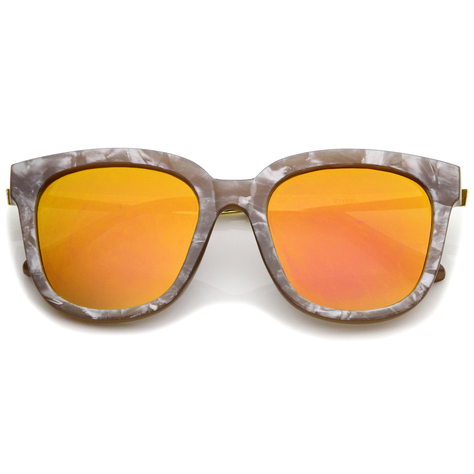 Brown-Marble-Gold / Orange Mirror