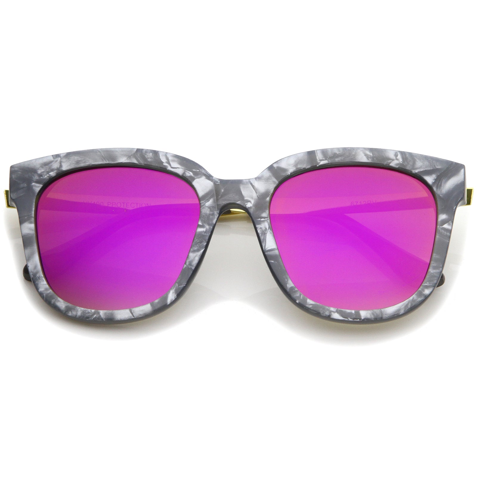 Grey-Marble-Gold / Magenta Mirror