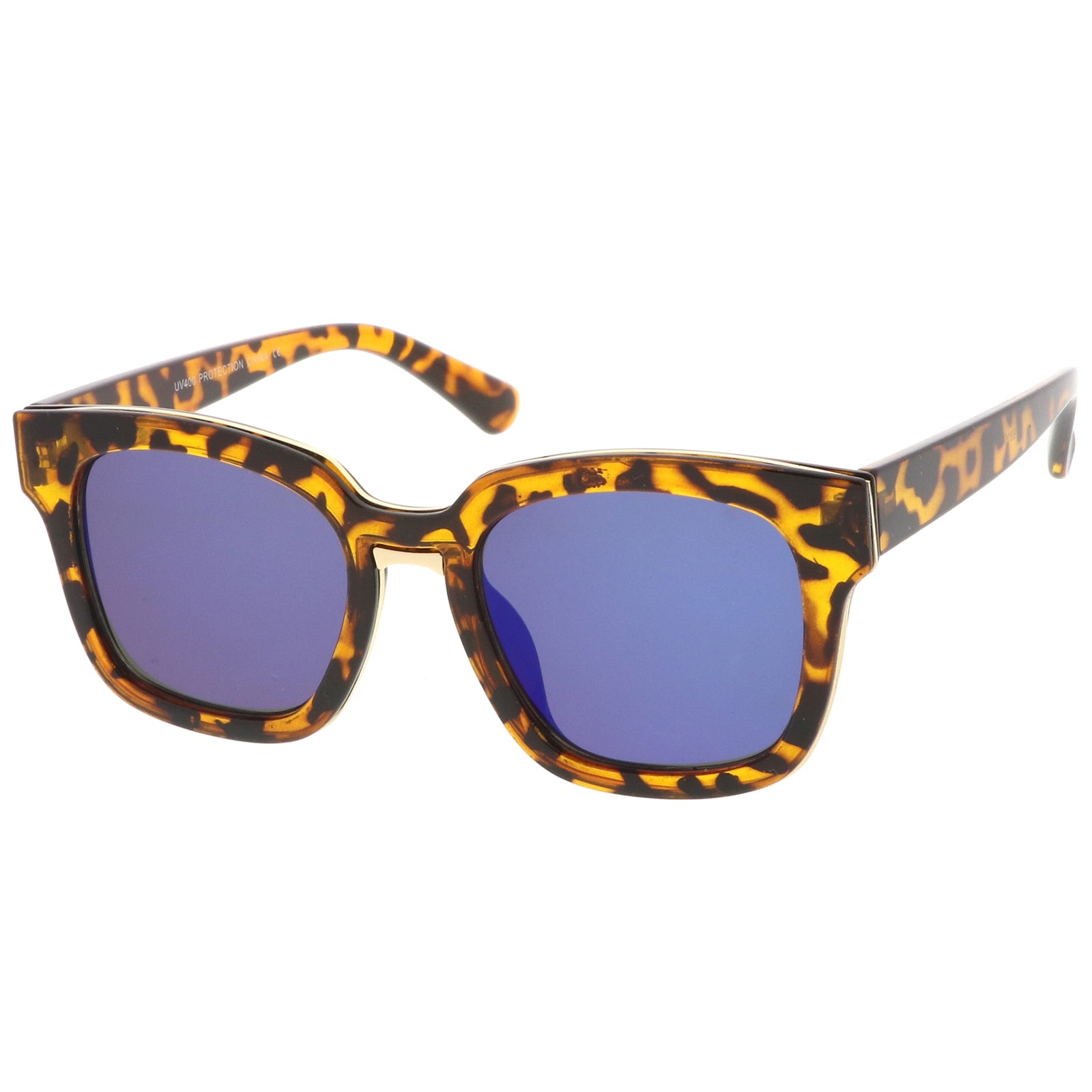 Tortoise-Gold / Blue Mirror