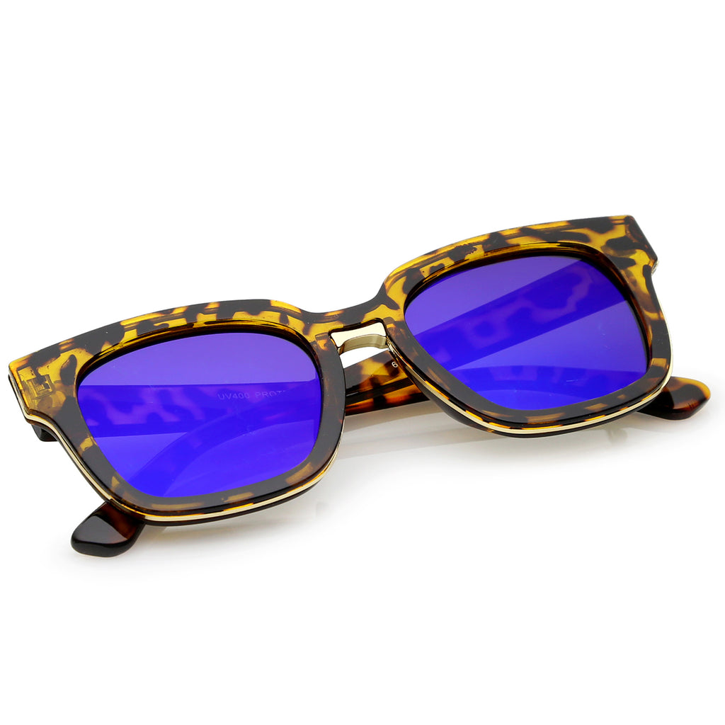 Tortoise-Gold / Blue Mirror