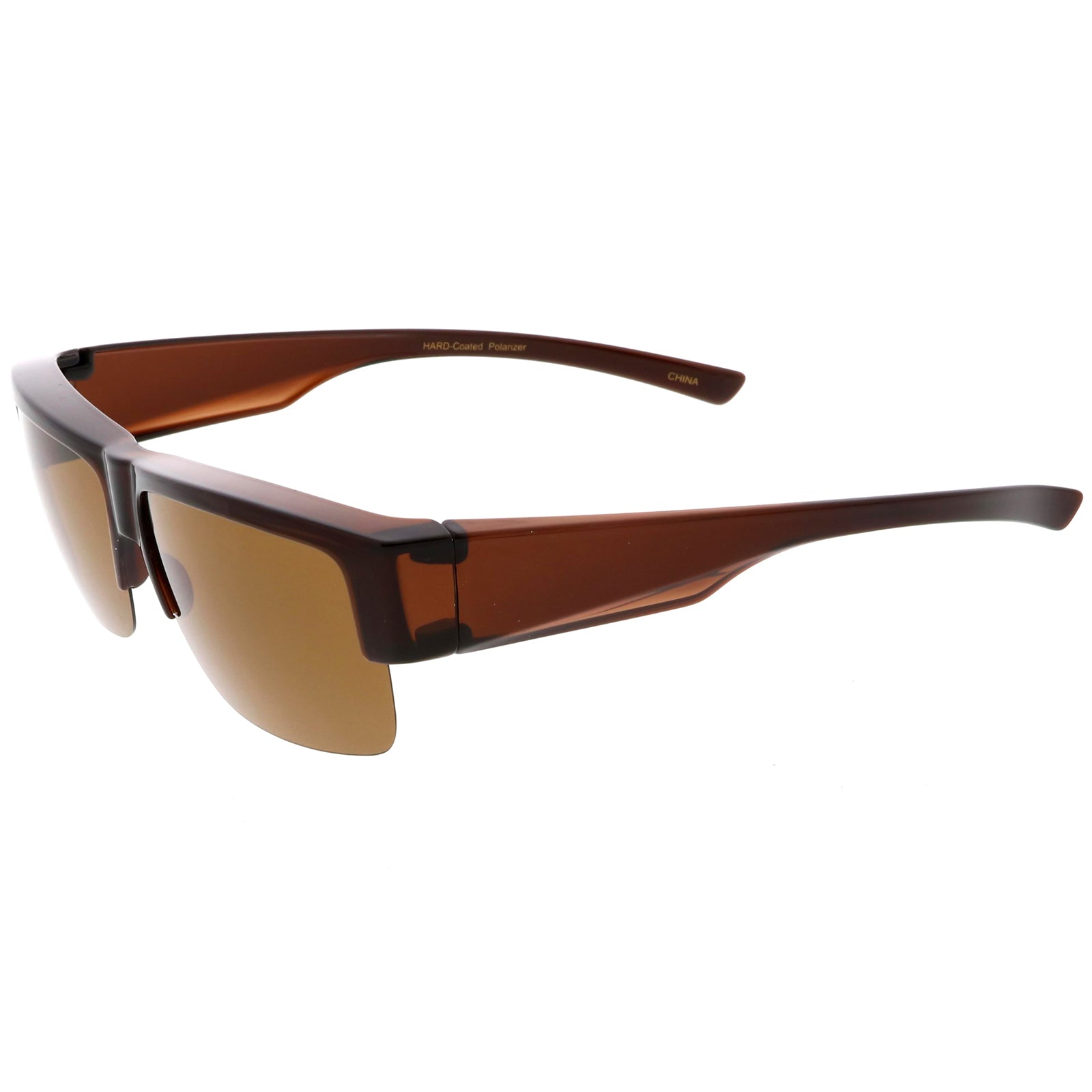 Men's Lifestyle Rubberized Rectangle Sunglasses With Polarized