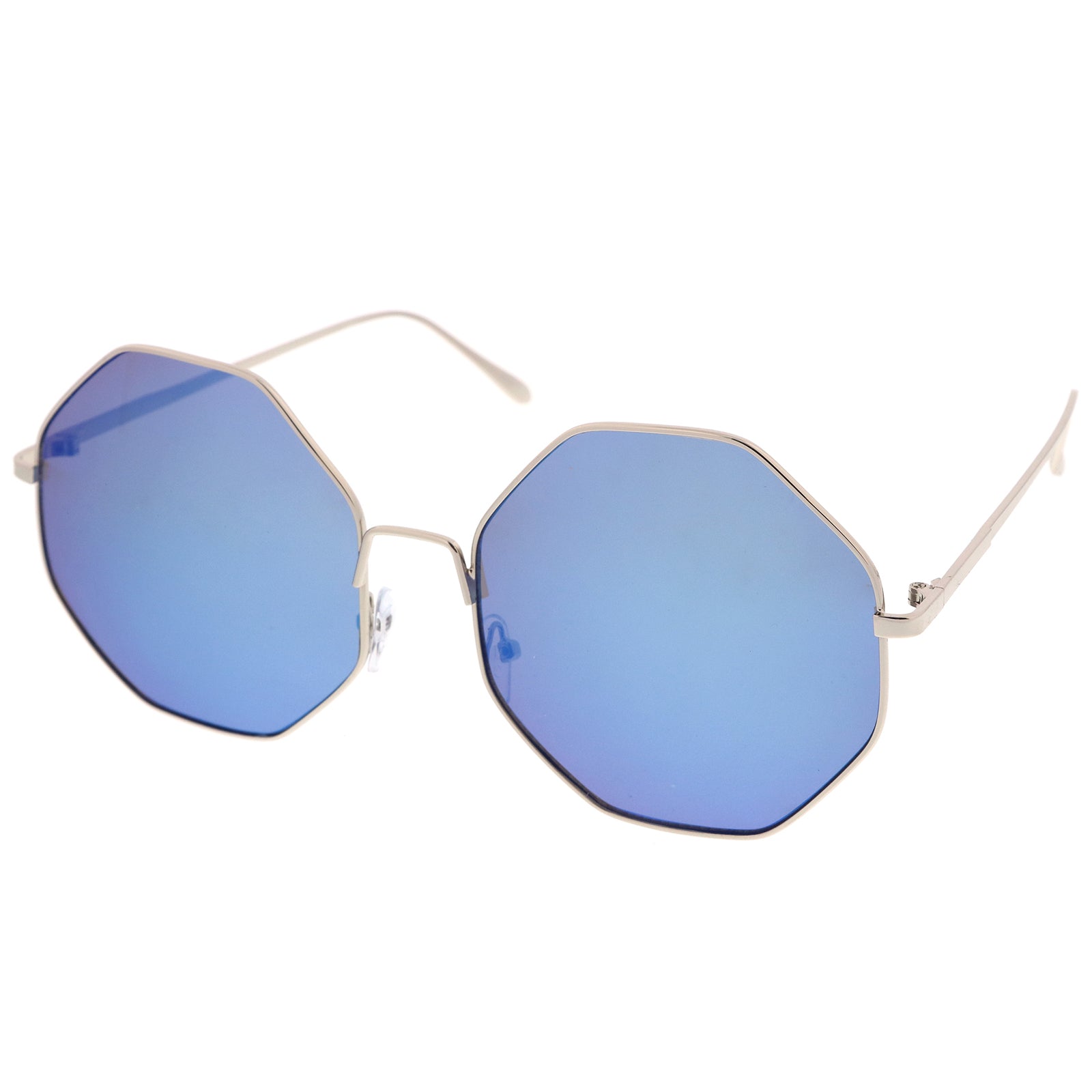 Silver / Blue Mirror