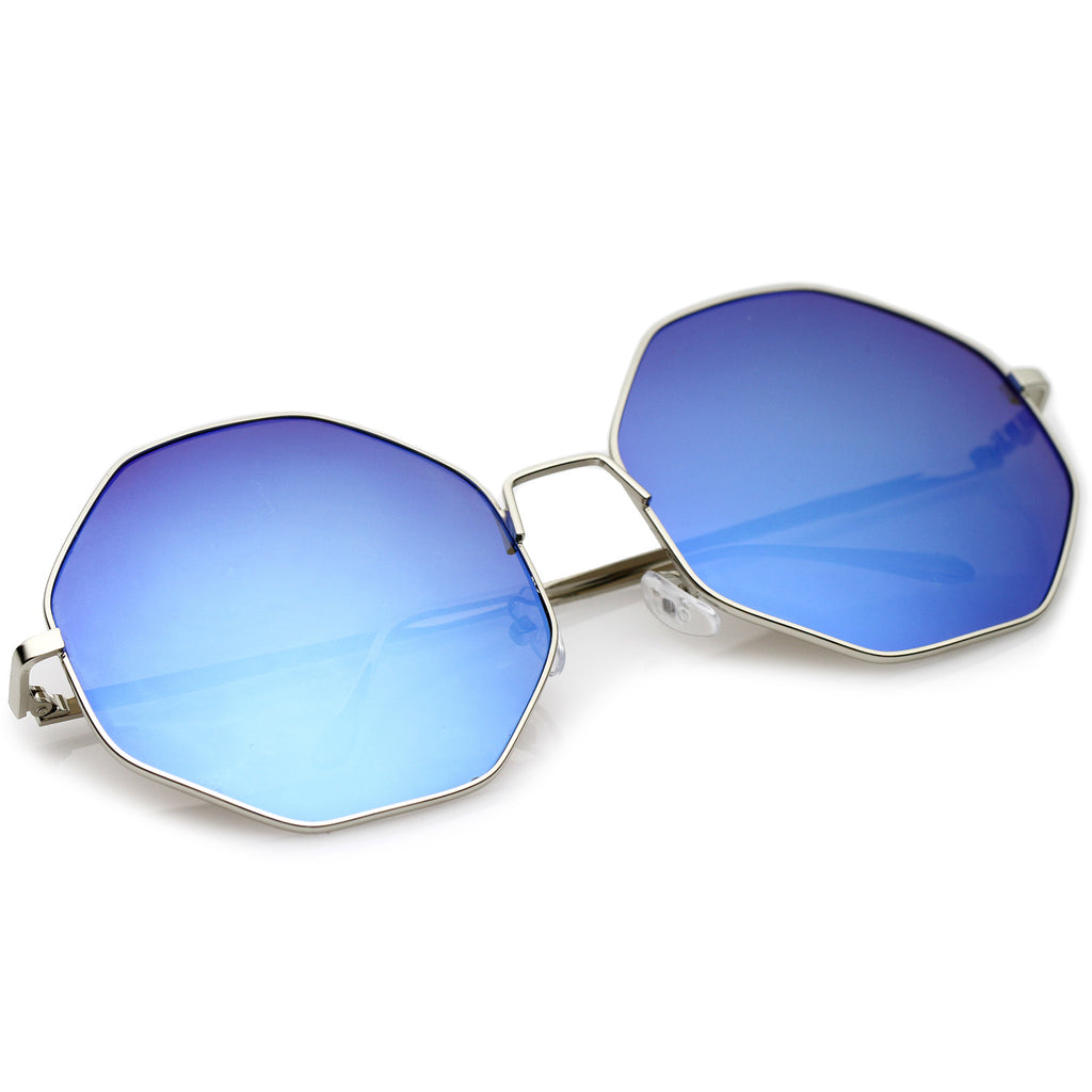 Silver / Blue Mirror