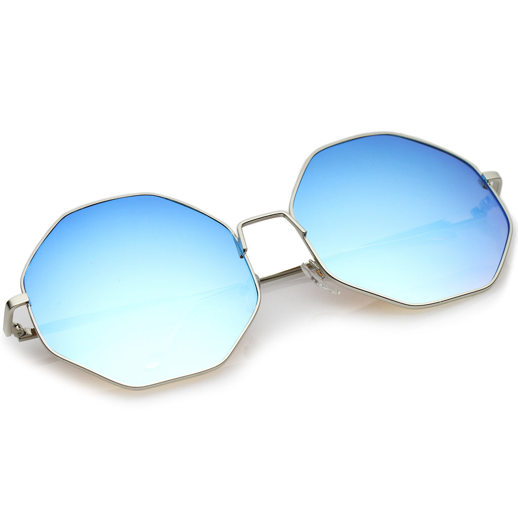 Silver / Blue Mirror