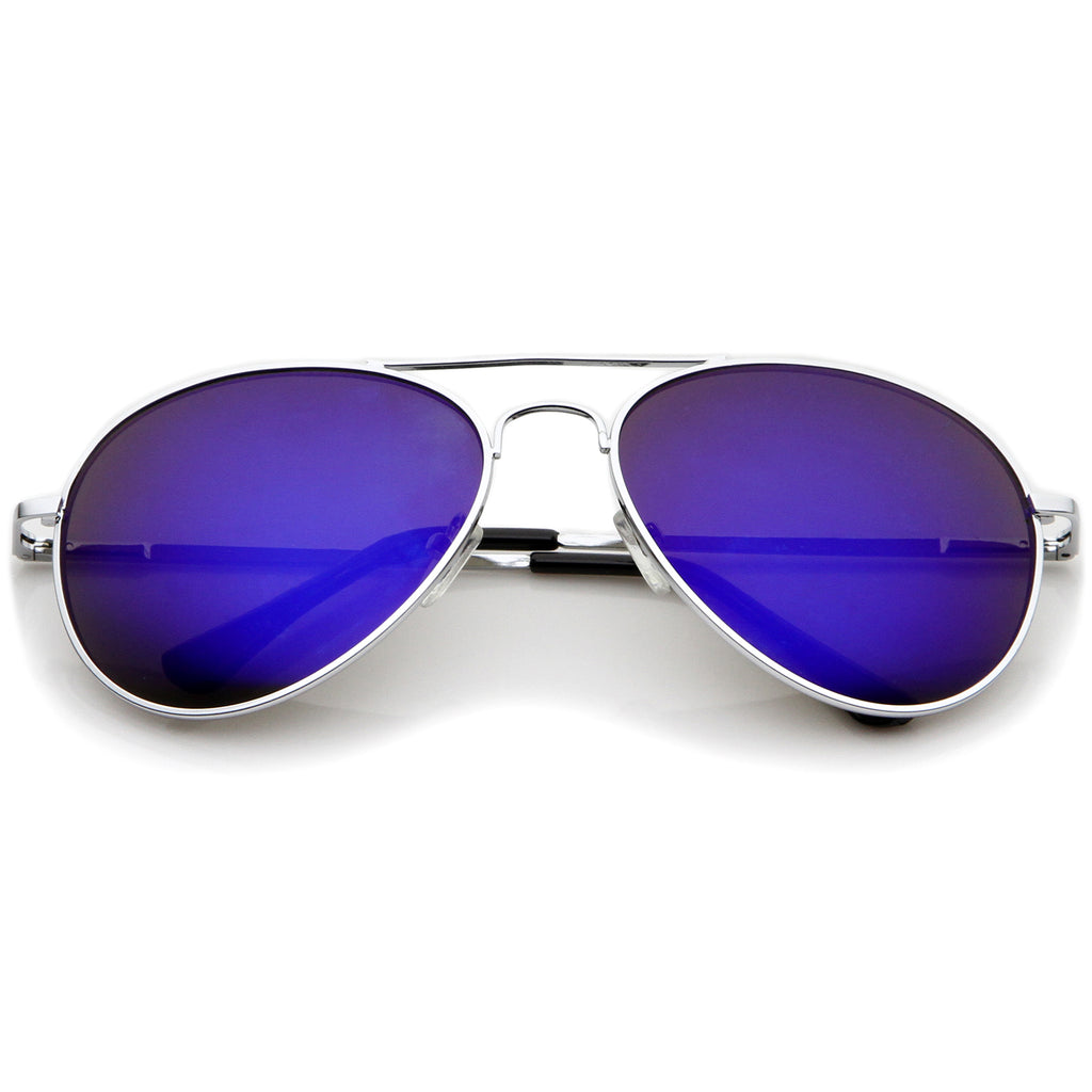 Silver / Blue Mirror