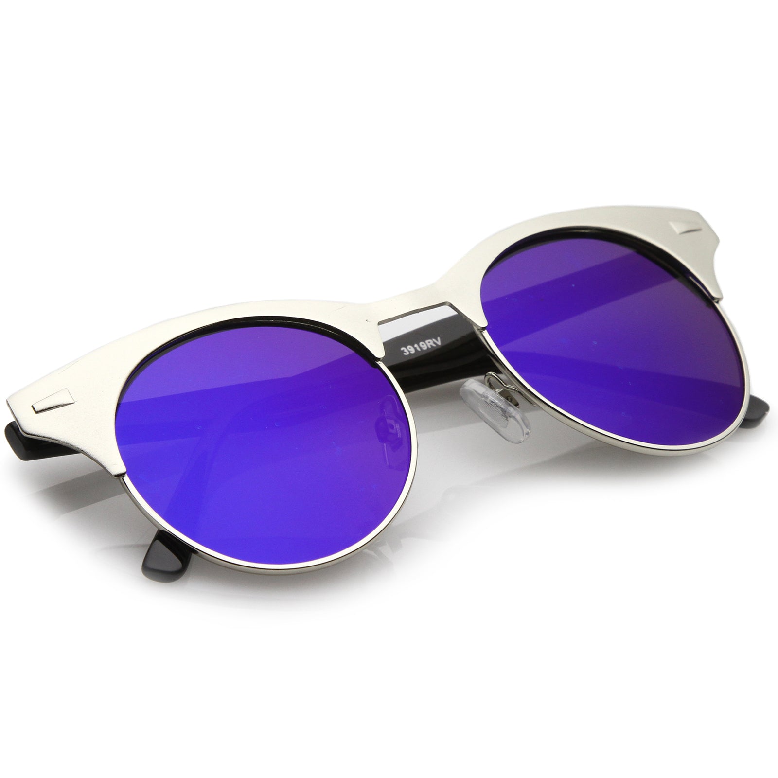 Silver-Black / Blue Mirror