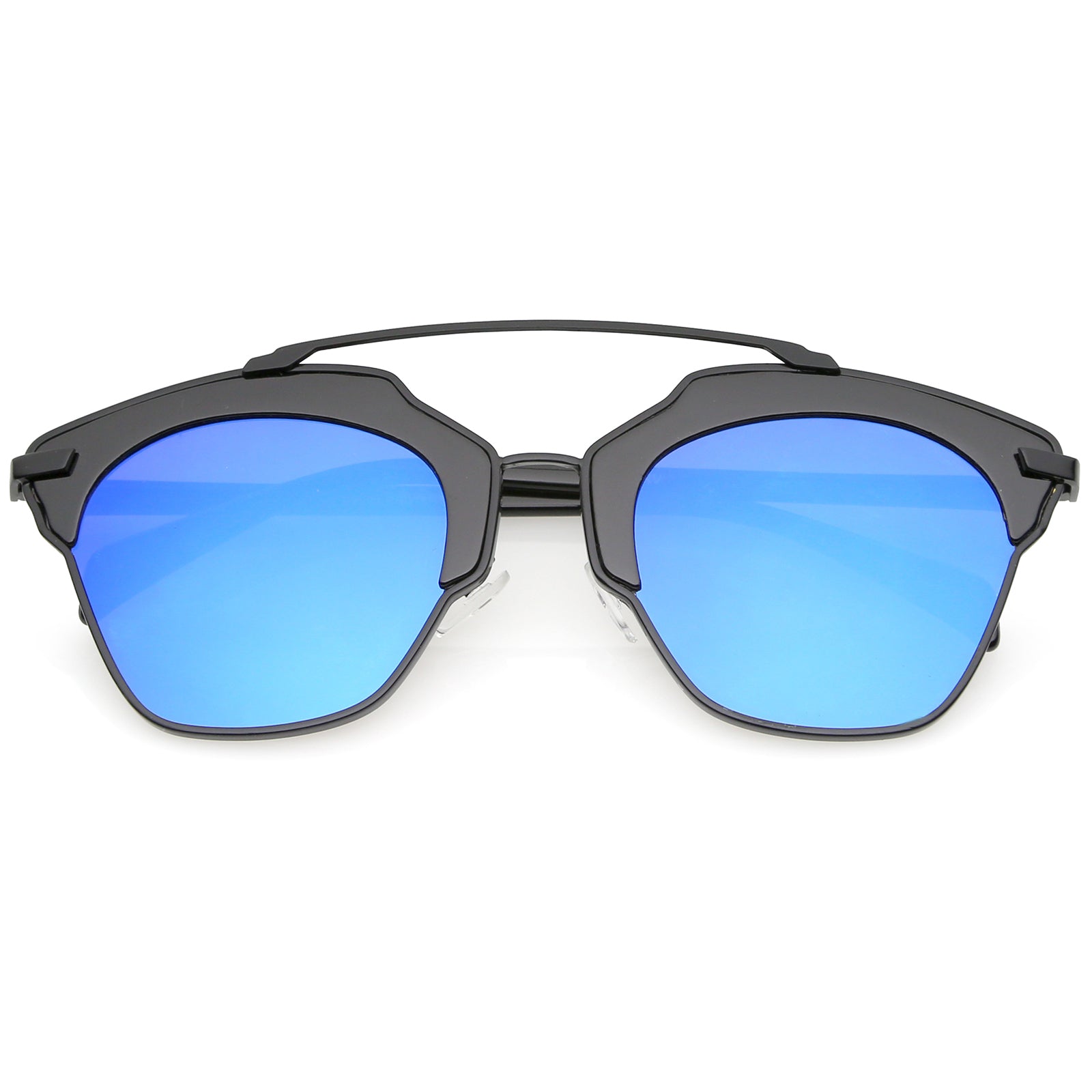 Black-Black / Blue Mirror