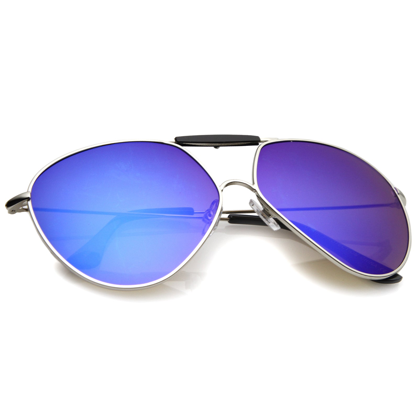 Silver-Black / Blue Mirror