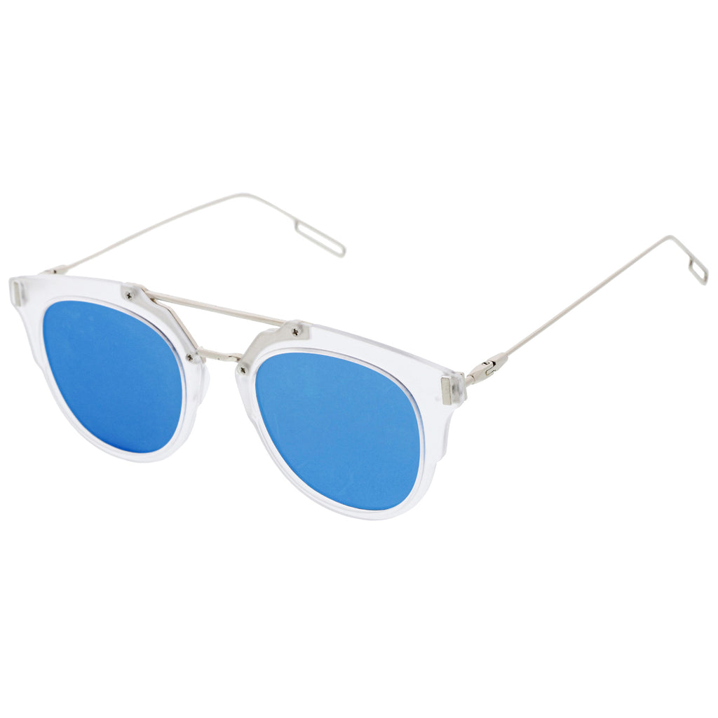 Clear-Silver / Blue Mirror