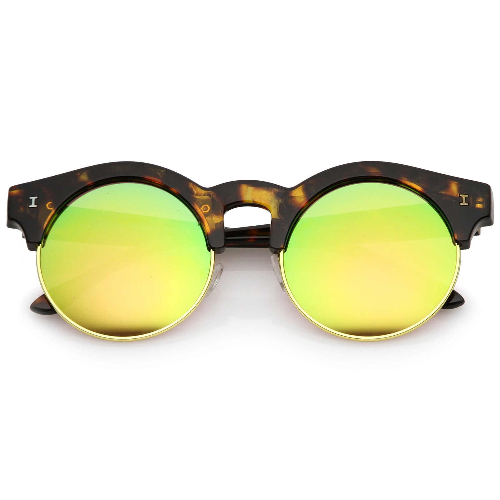 Tortoise-Gold / Pink-Green Mirror