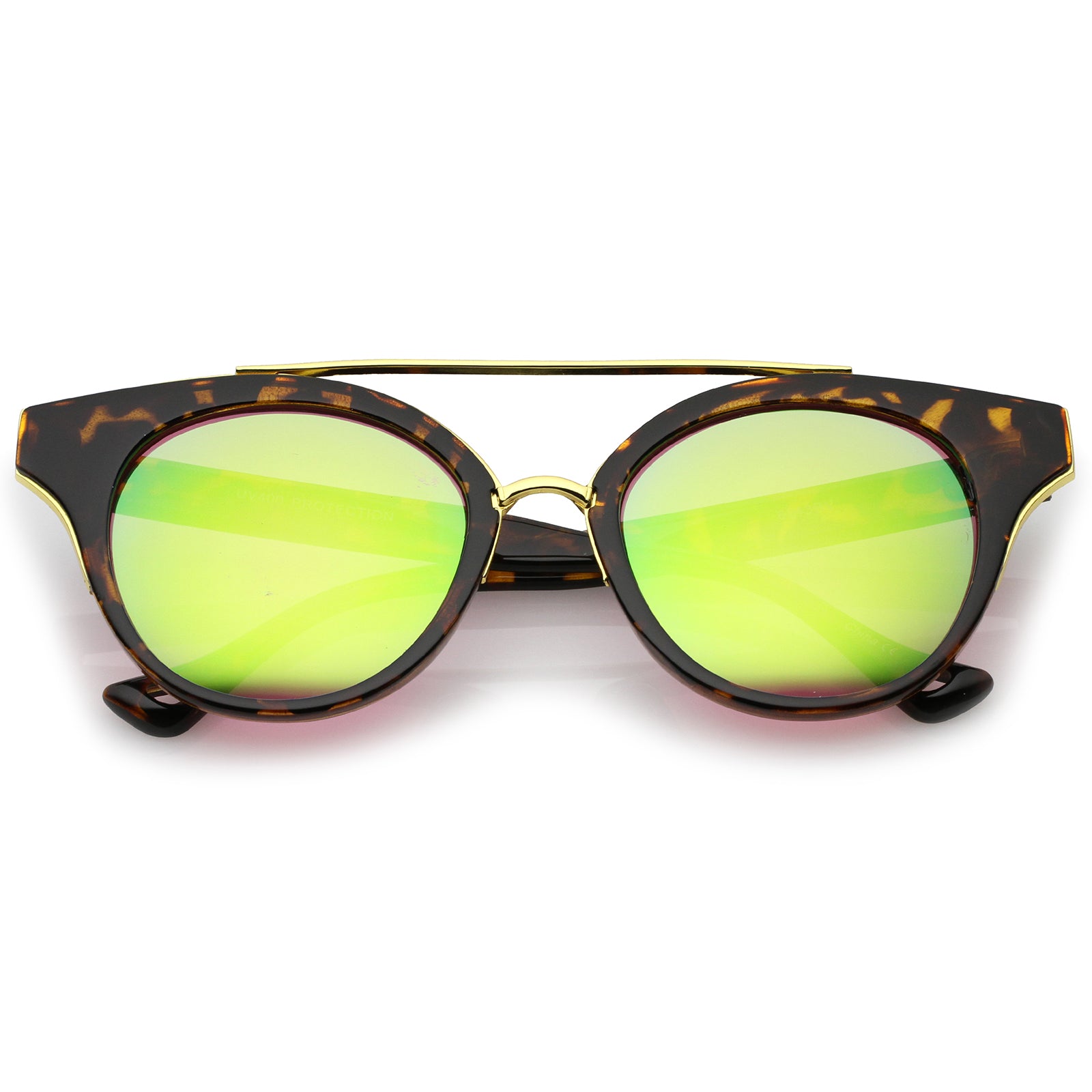 Tortoise-Gold / Green Mirror