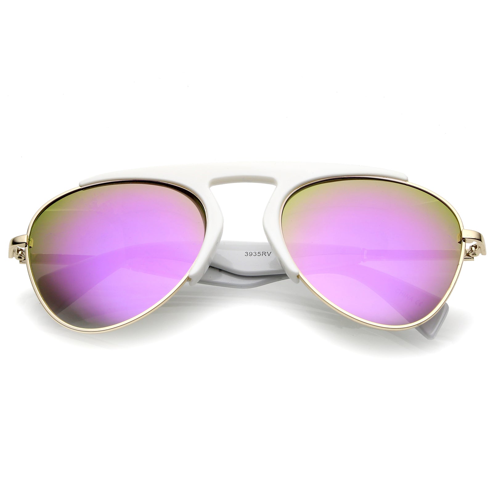 Shiny White-Gold / Purple Mirror