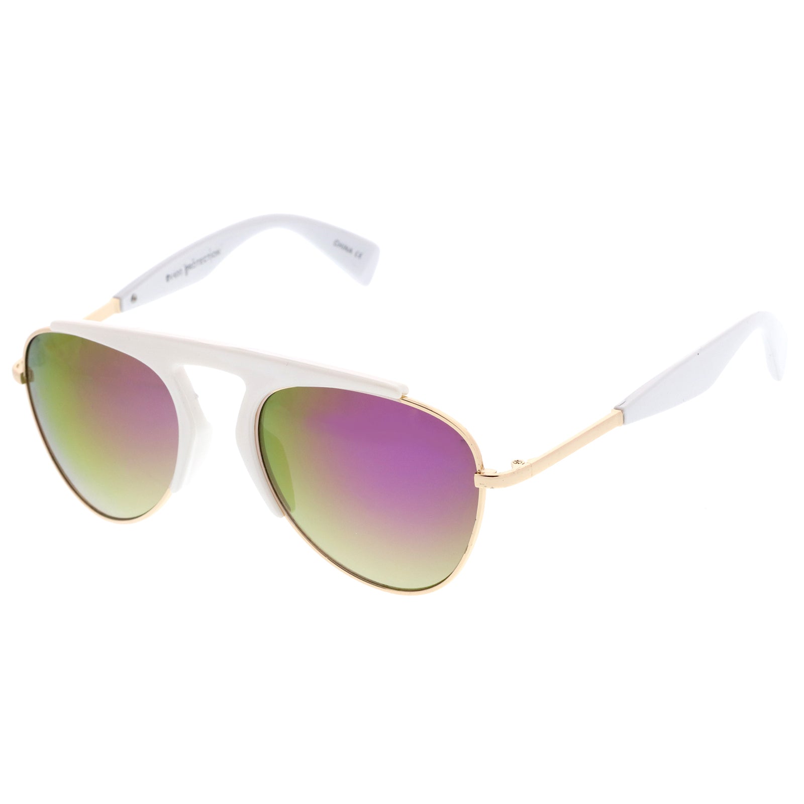 Shiny White-Gold / Purple Mirror