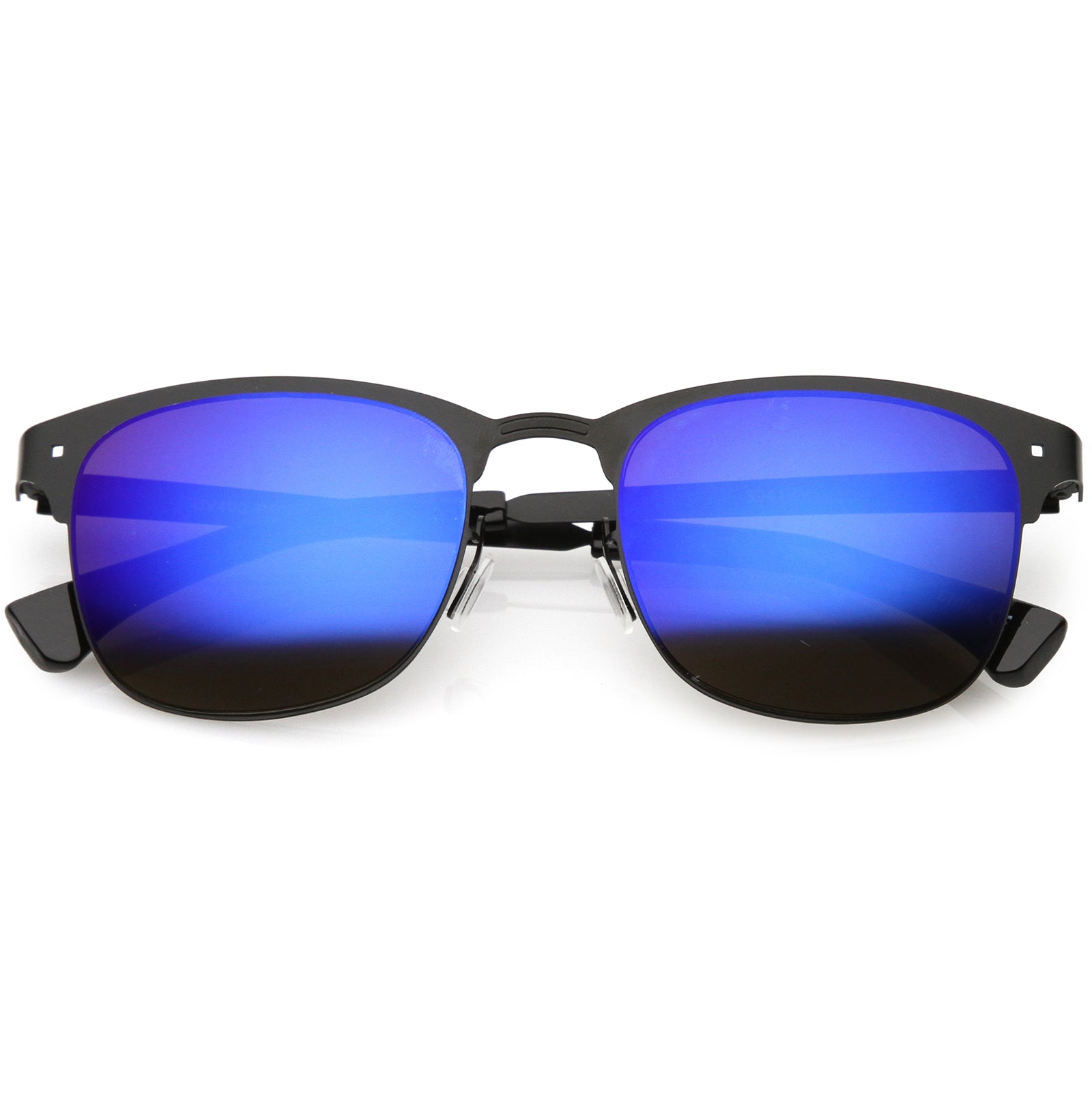 Matte Black  / Dark Blue Mirror