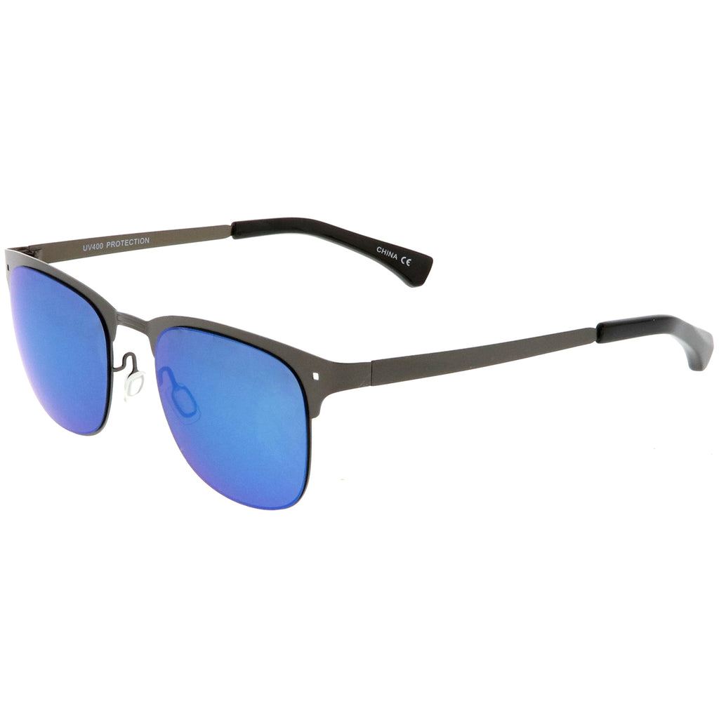 Matte Gunmetal / Blue Mirror