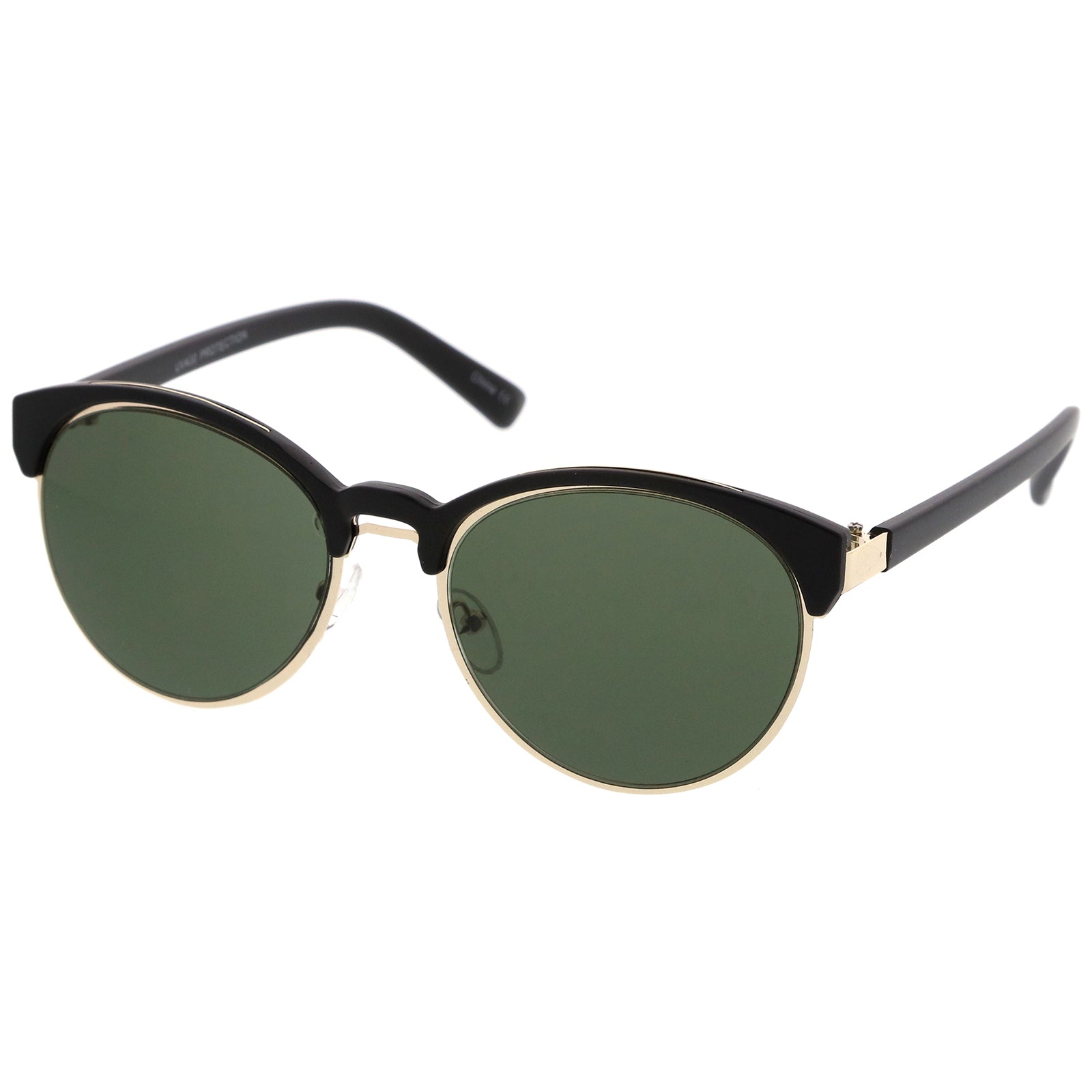 Matte Black-Gold / Green