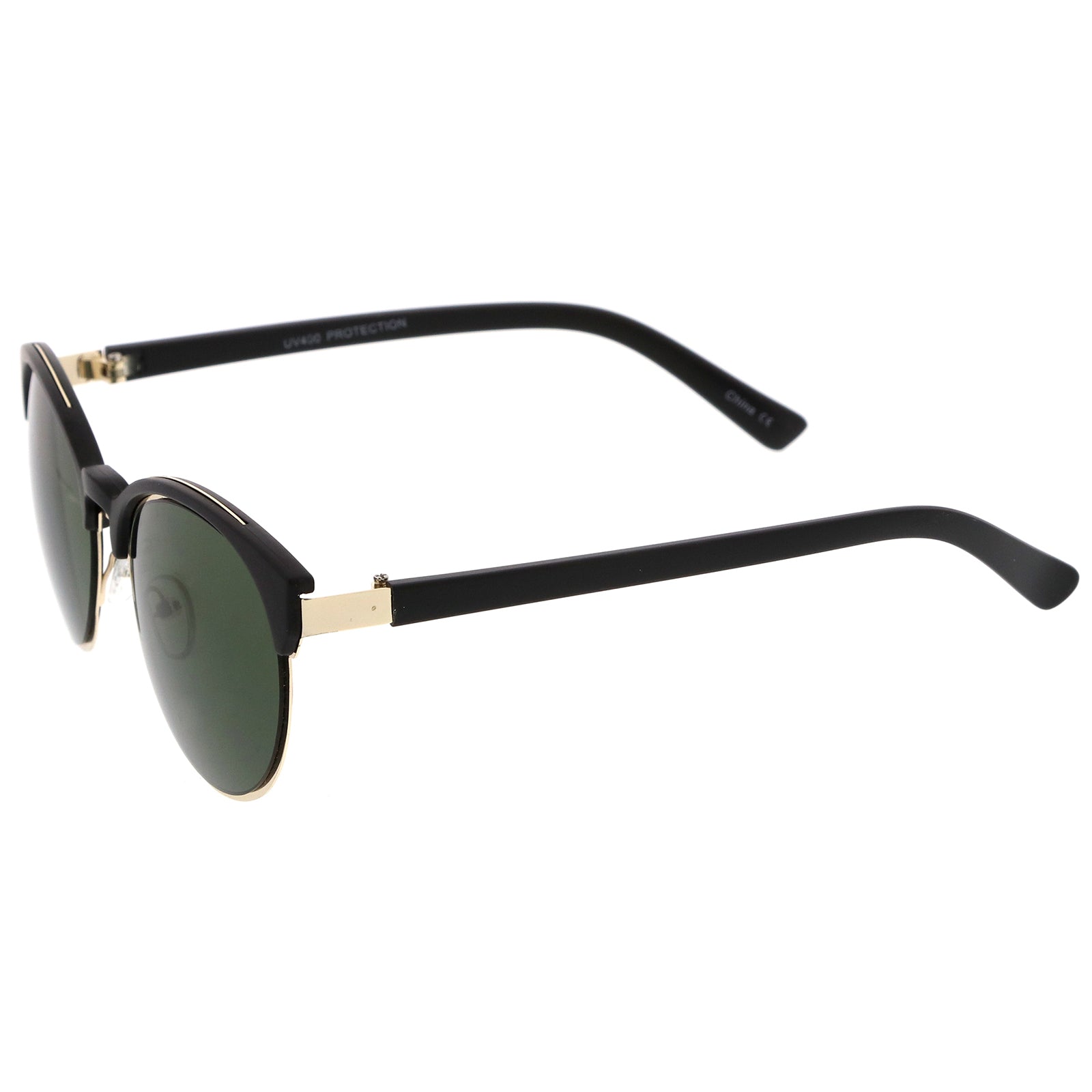 Matte Black-Gold / Green