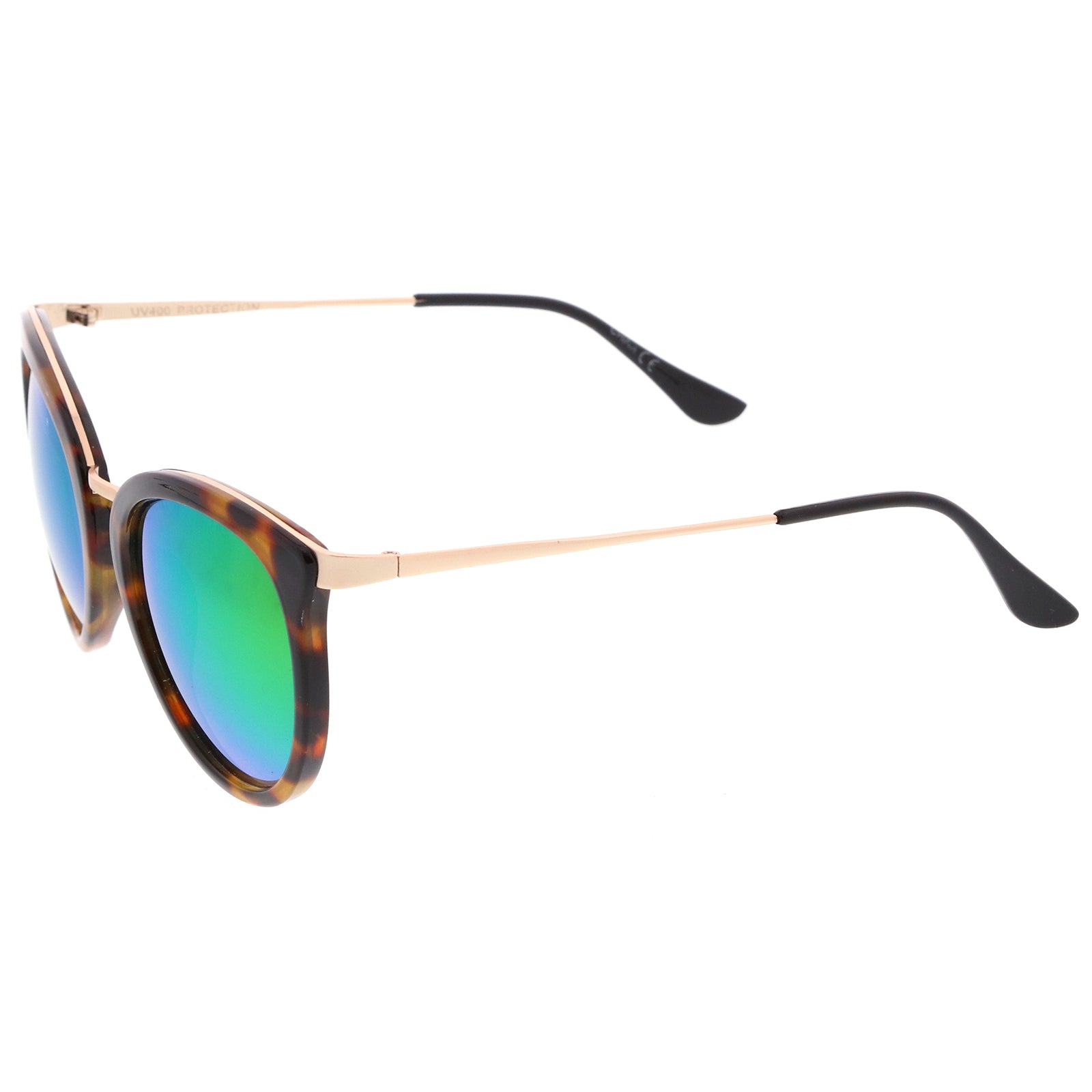 Tortoise-Gold / Pink-Green Mirror