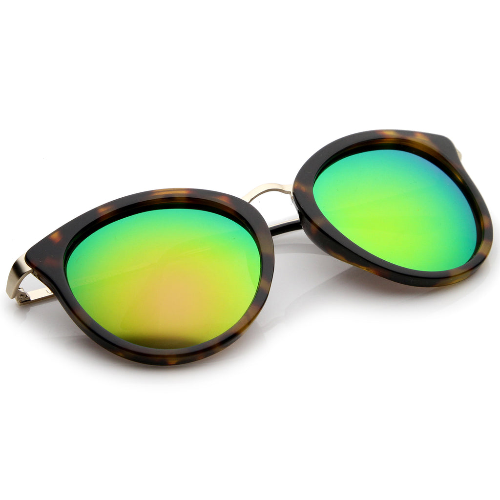 Tortoise-Gold / Pink-Green Mirror