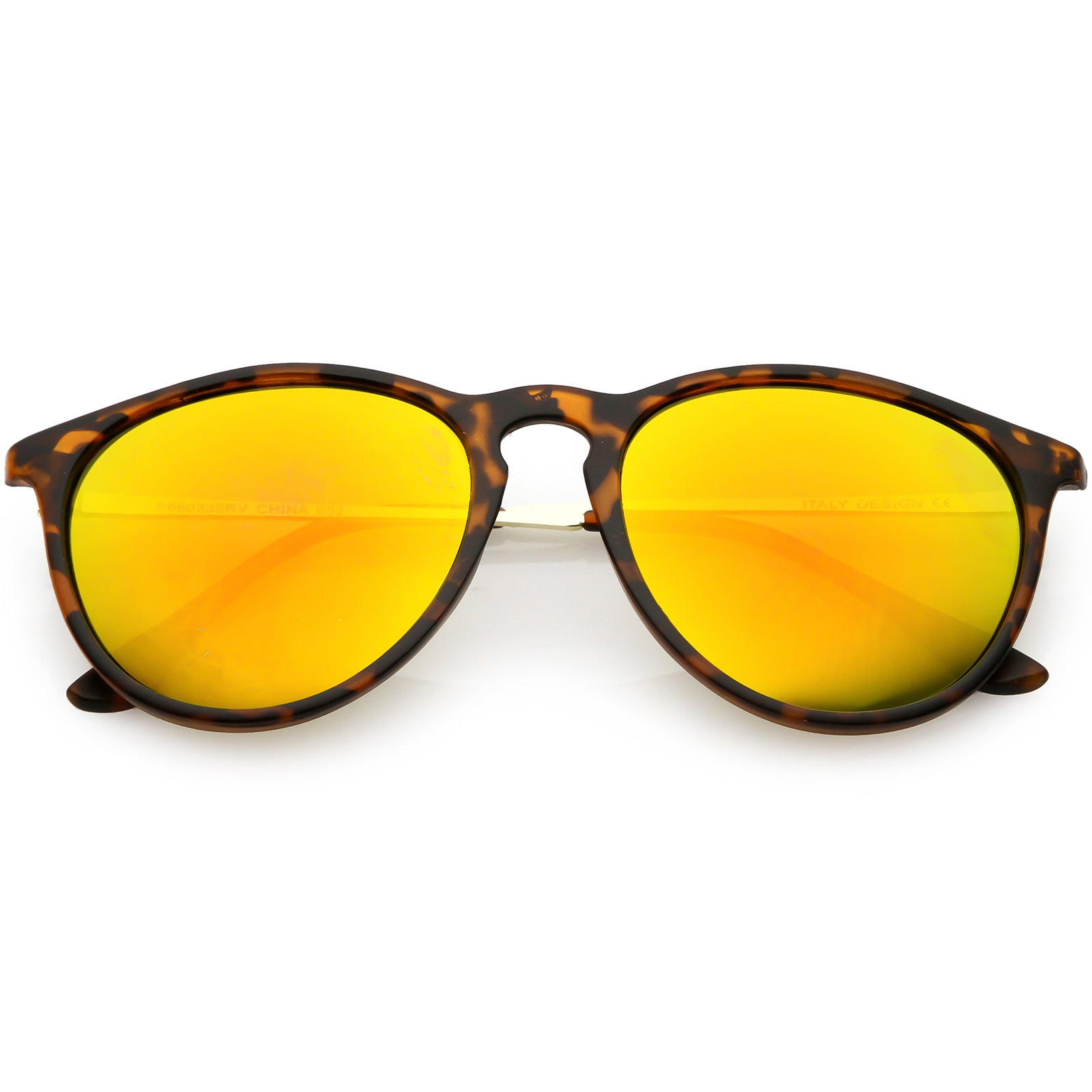 Matte Tortoise Gold / Orange Yellow Mirror