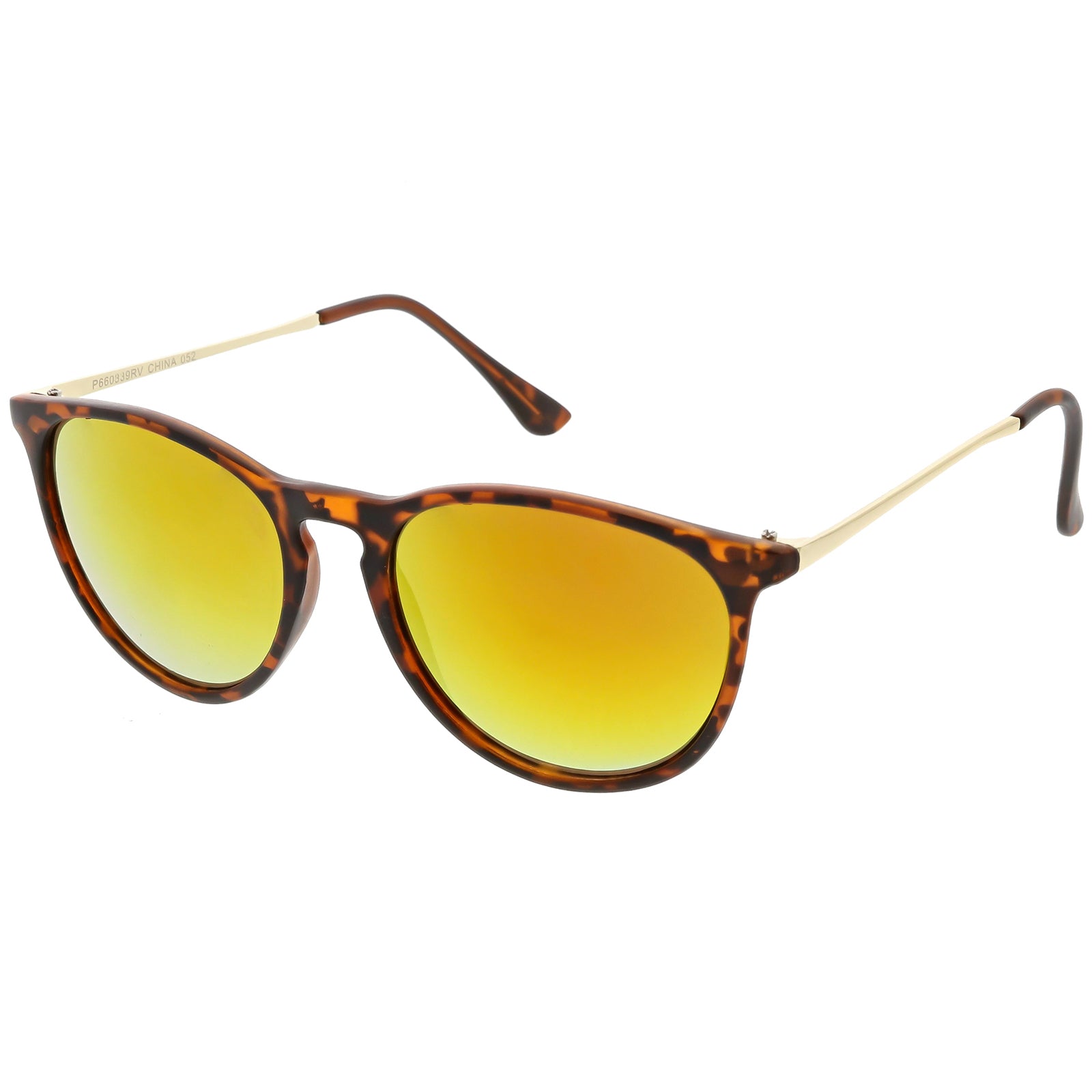 Matte Tortoise Gold / Orange Yellow Mirror
