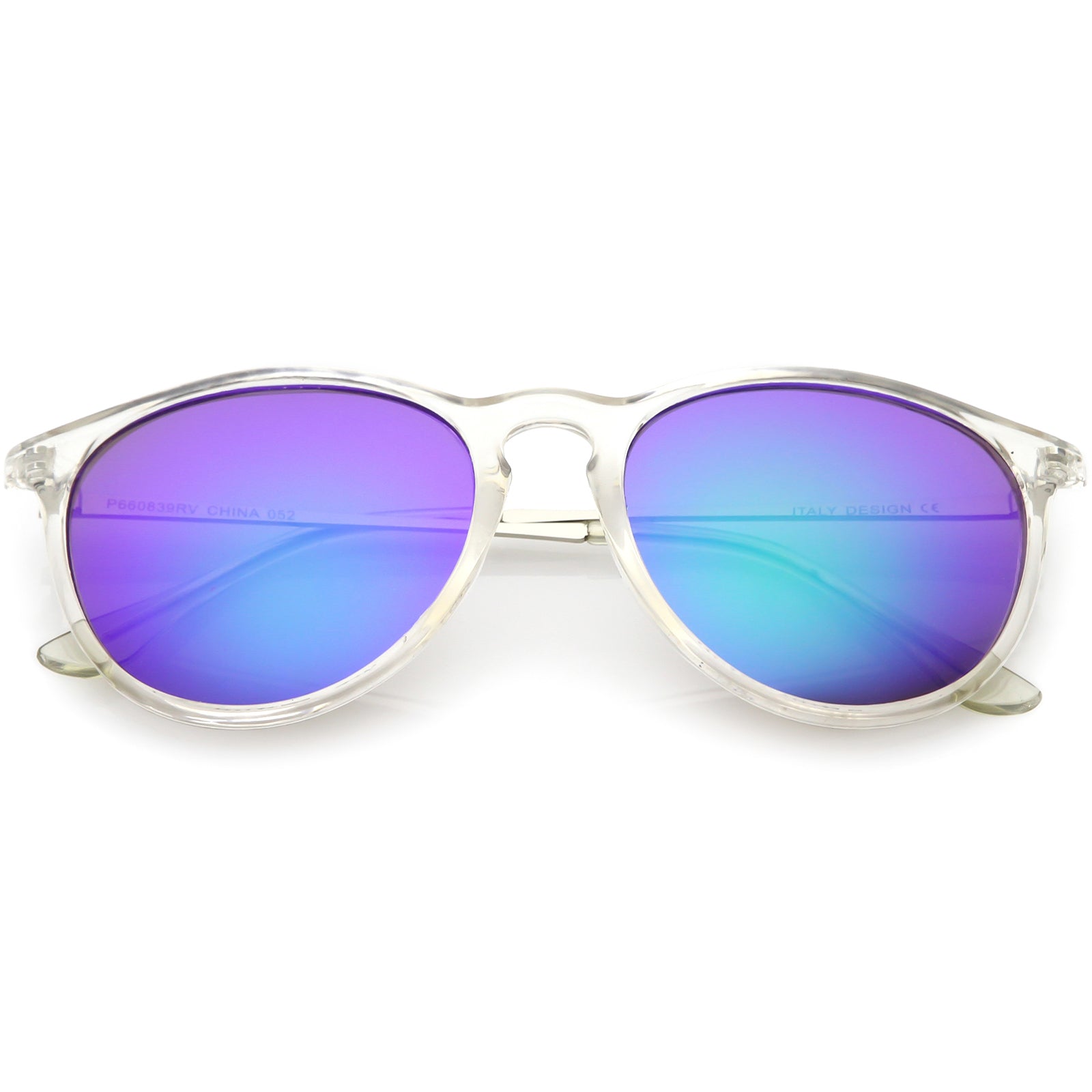 Shiny Clear Silver / Green Purple Mirror