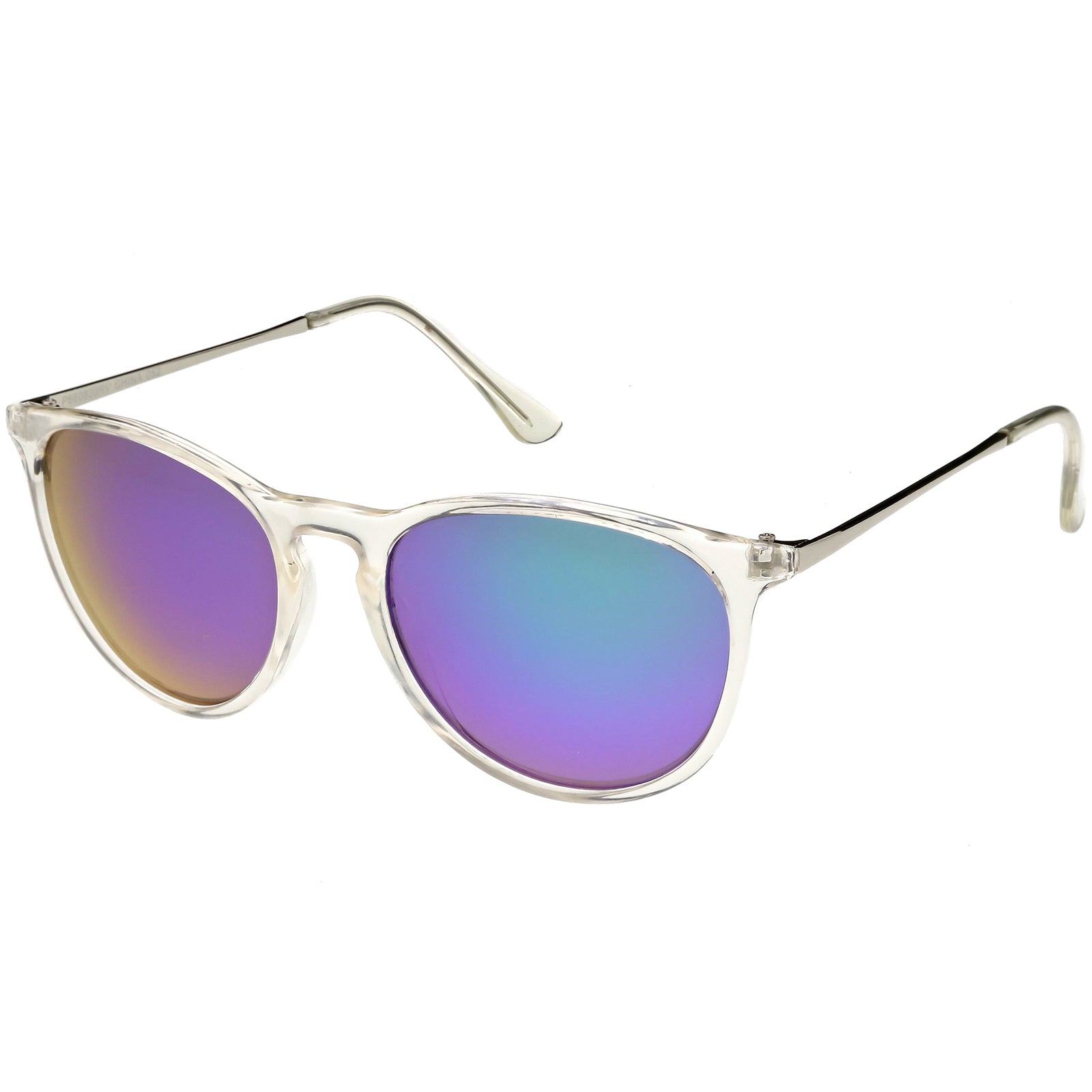 Shiny Clear Silver / Green Purple Mirror