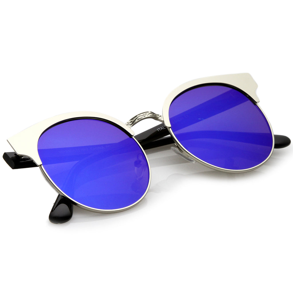 Silver / Blue Mirror