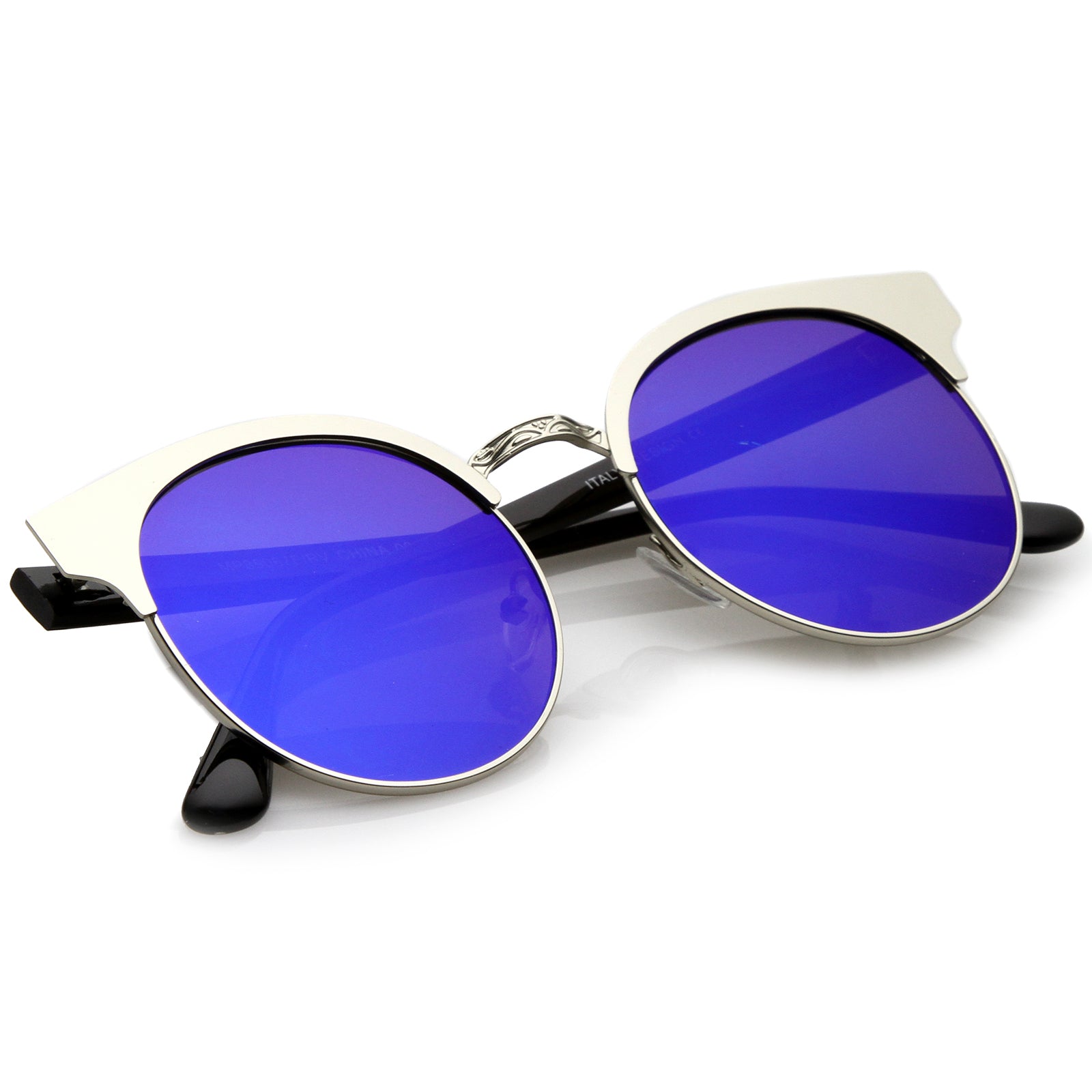 Silver / Blue Mirror