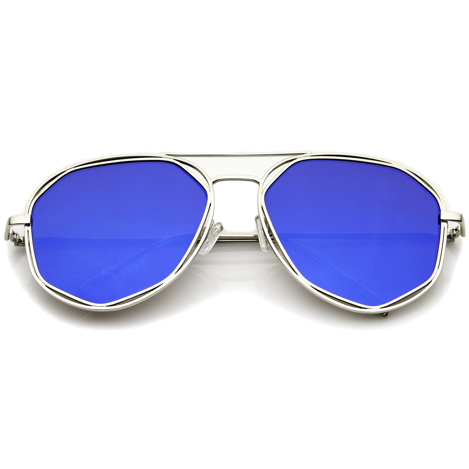 Silver / Blue Mirror