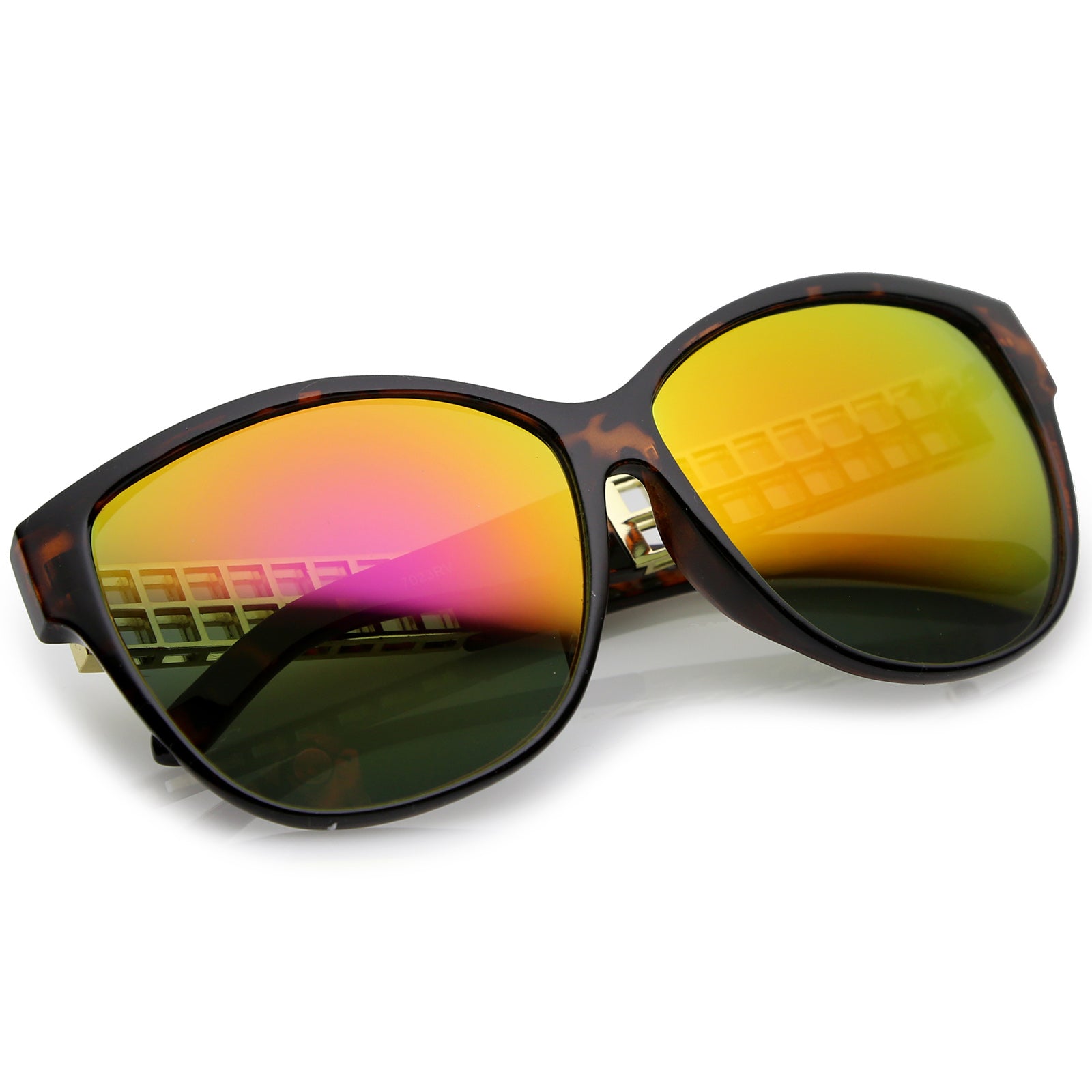 Tortoise-Gold / Magenta-Orange Mirror