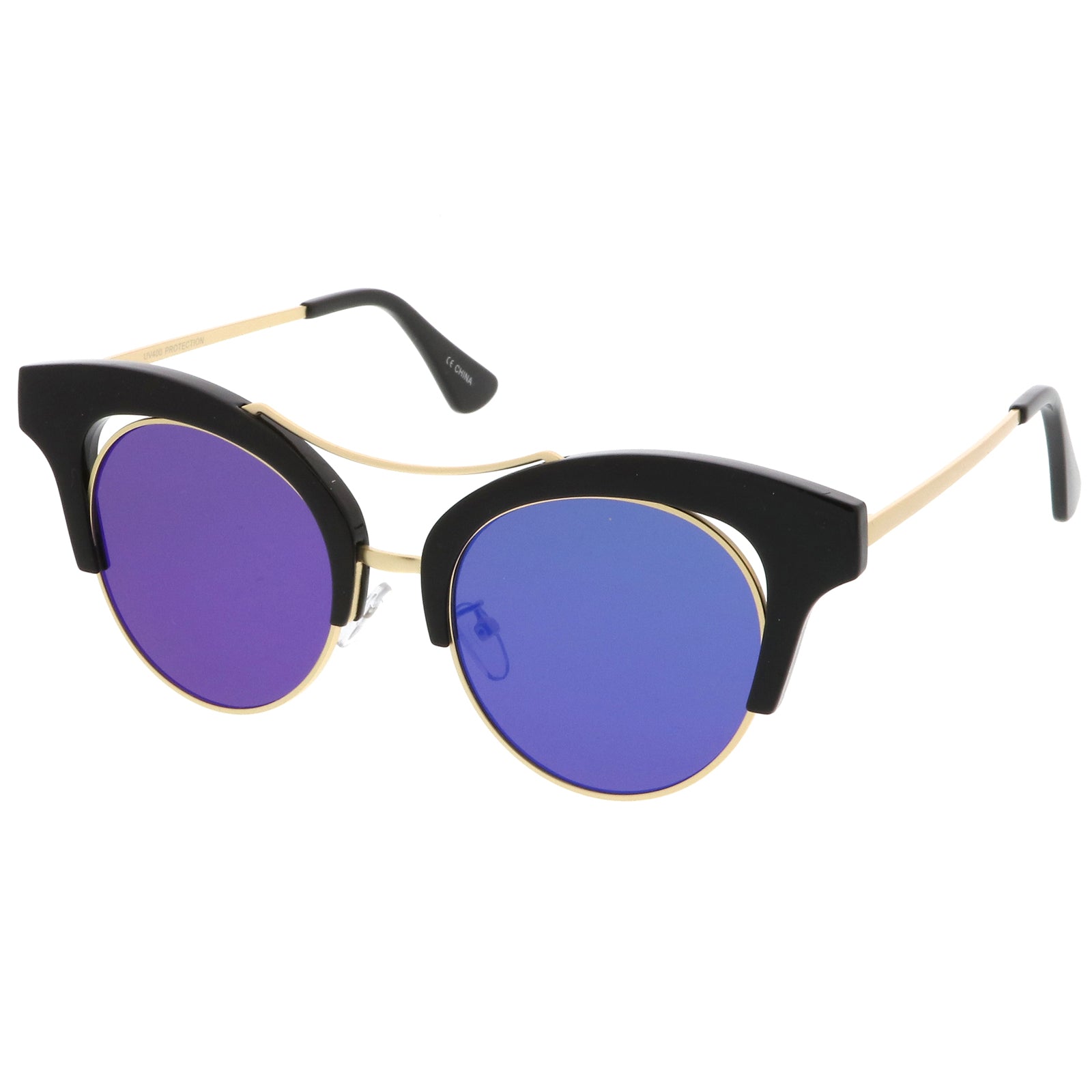 Black-Gold / Blue Mirror