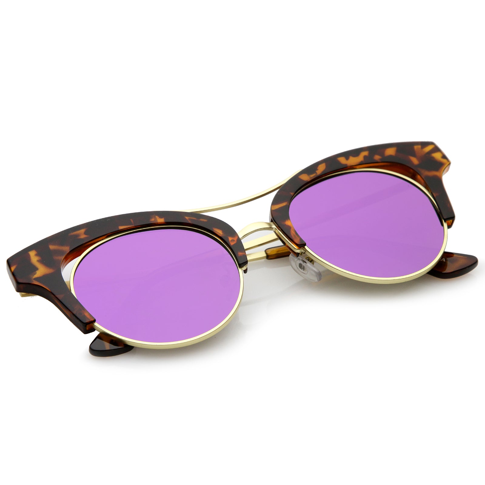 Tortoise-Gold / Purple Mirror