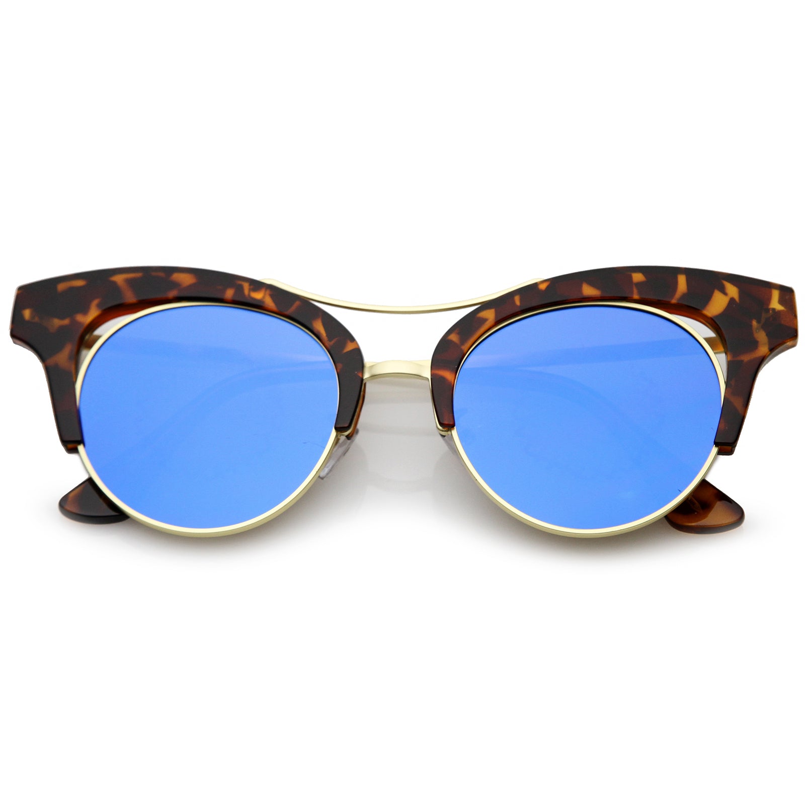 Tortoise-Gold / Blue Mirror