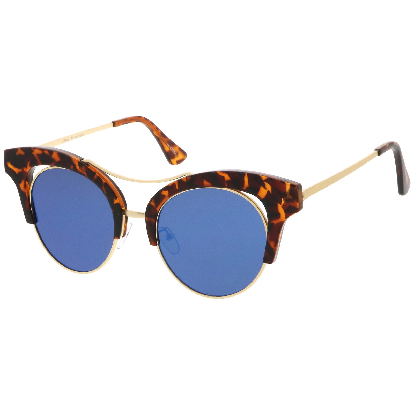 Tortoise-Gold / Blue Mirror