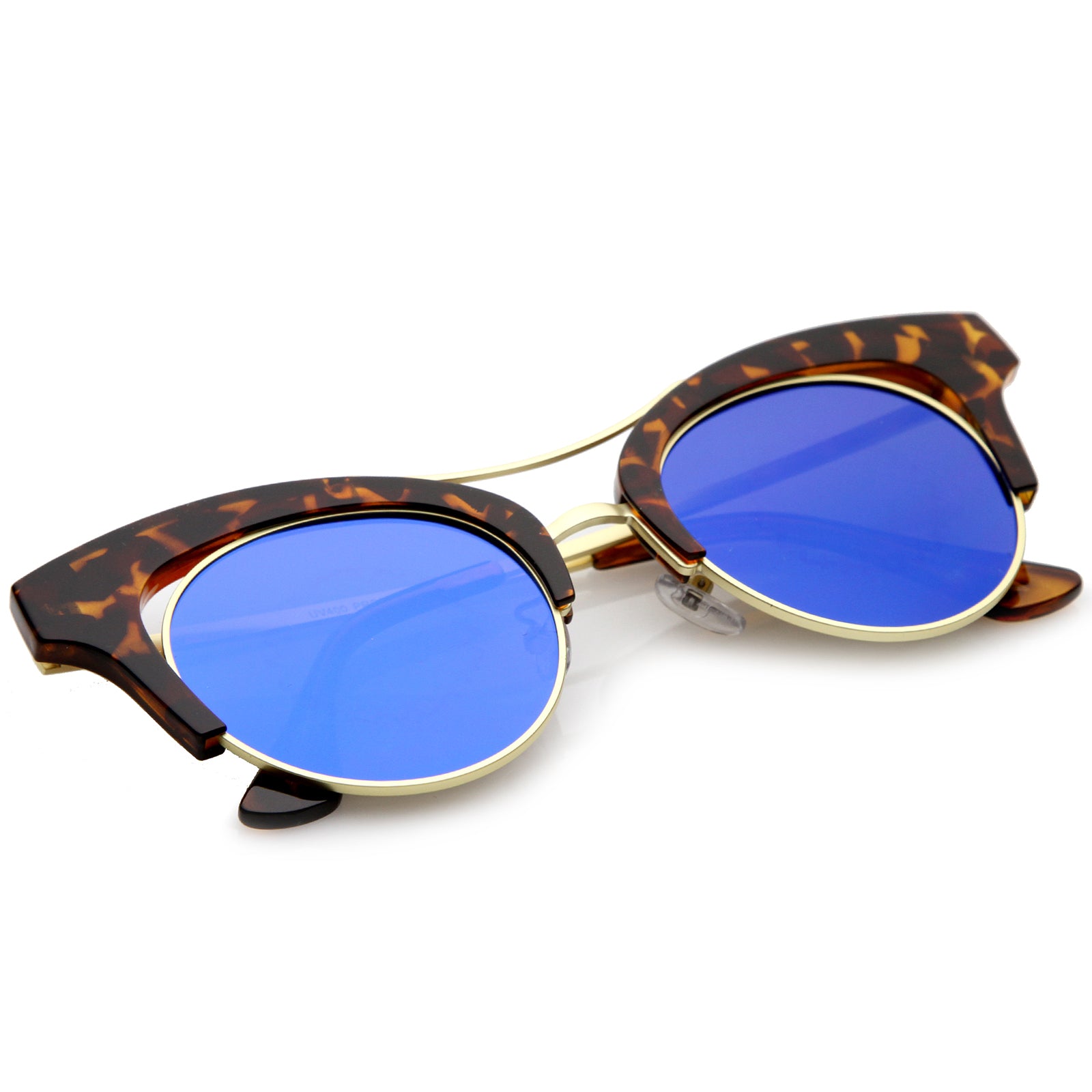 Tortoise-Gold / Blue Mirror