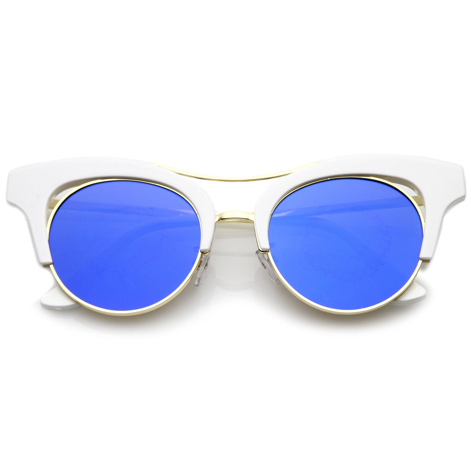 White-Gold / Blue Mirror