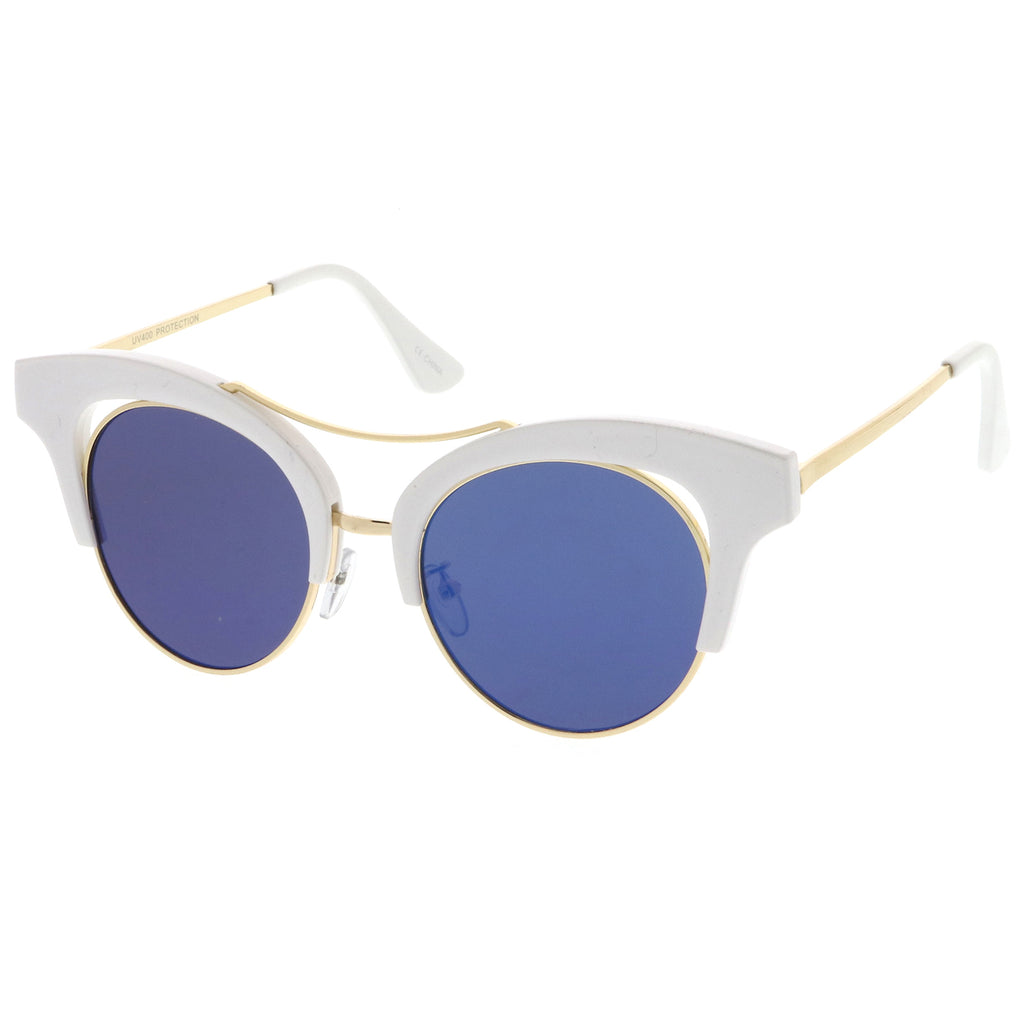 White-Gold / Blue Mirror