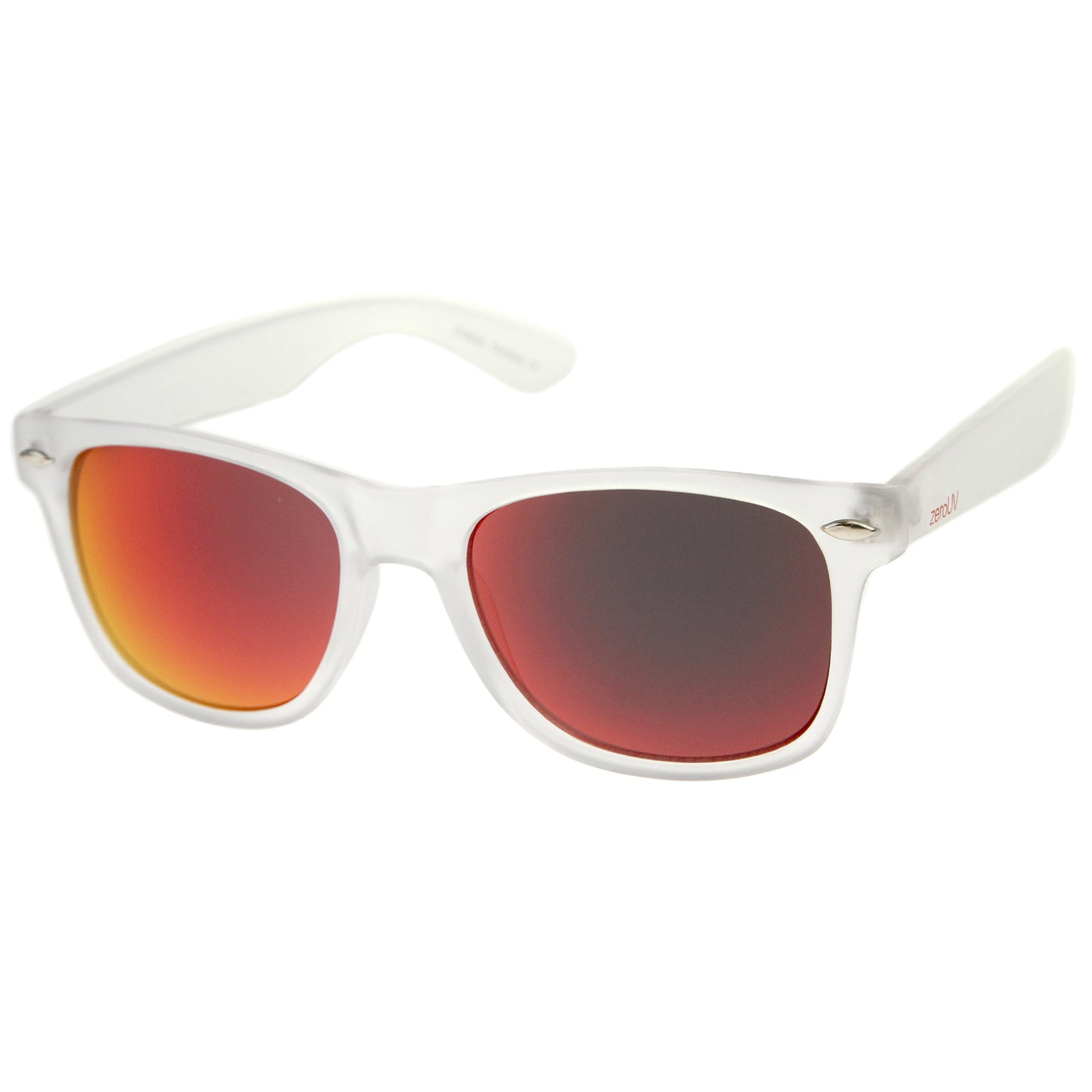 Matte Frosted Frame Reflective Colored Mirror Lens Horn