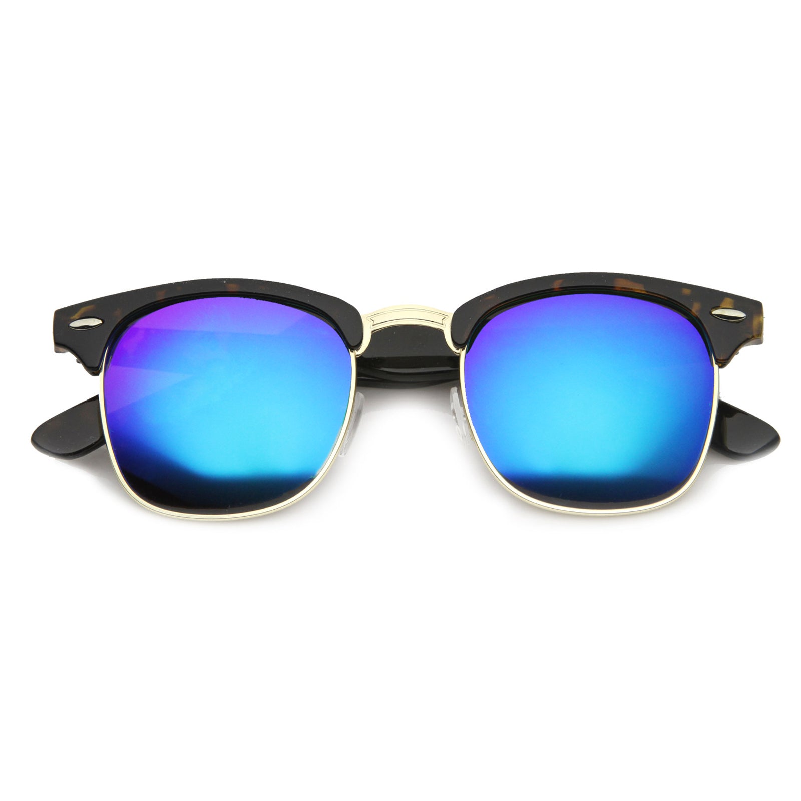Tortoise-Gold / Green-Blue Mirror