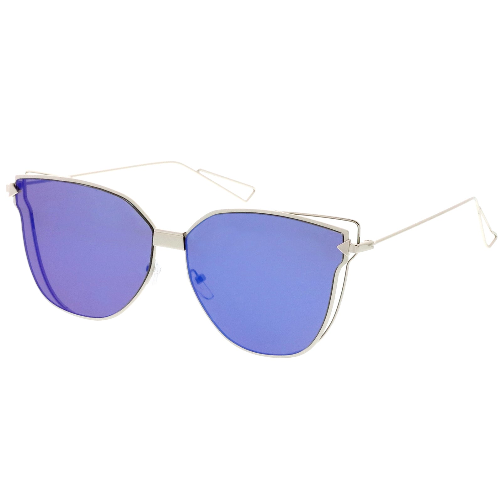 Silver / Blue Mirror