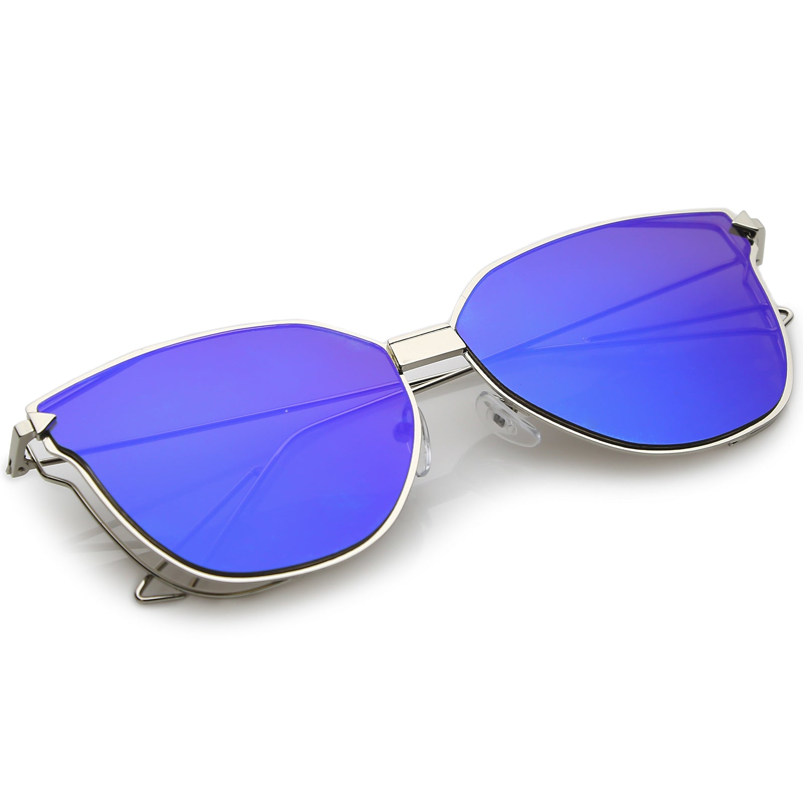 Silver / Blue Mirror