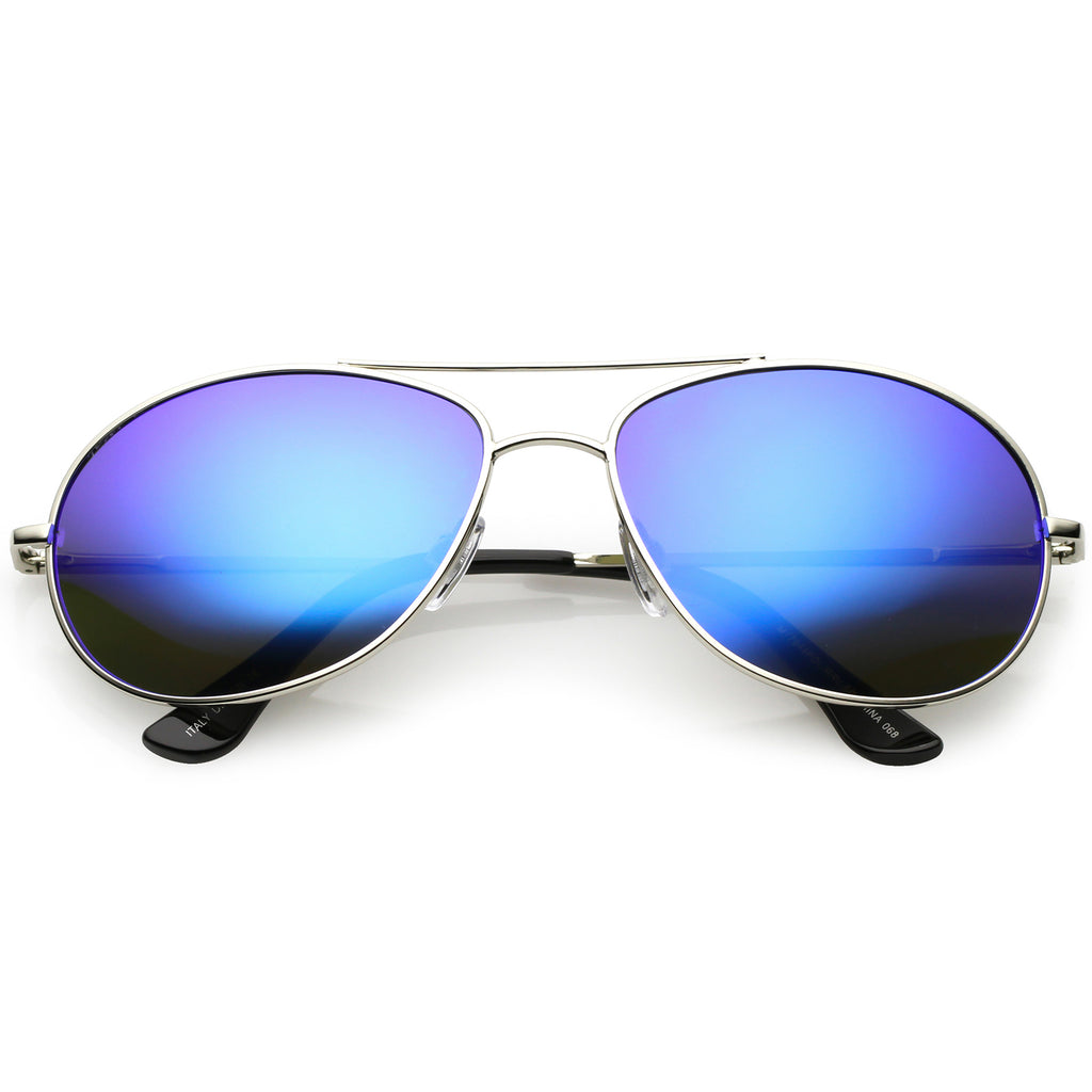 Silver / Blue Mirror